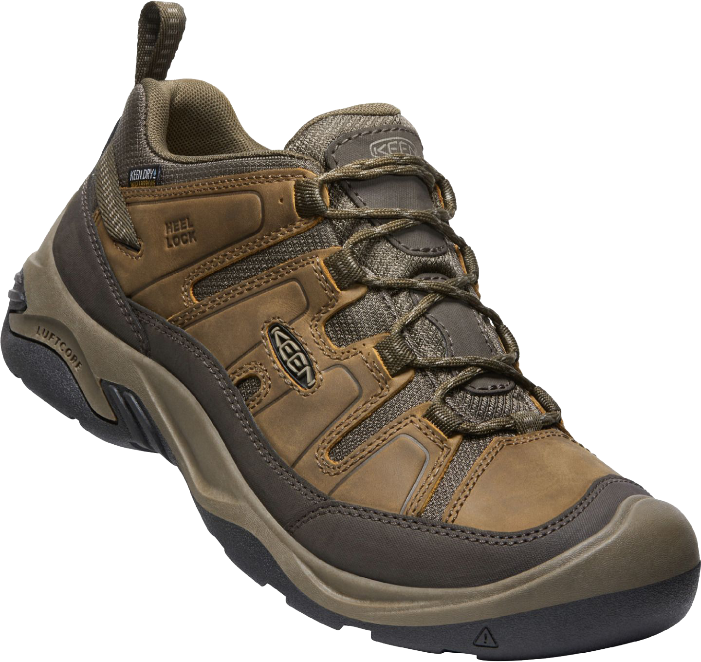 KEEN Circadia Low WP Waterproof Hiking Shoes for Men - Shitake/Brindle - 8M