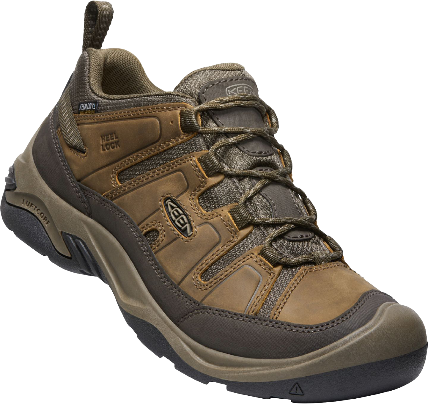 KEEN Circadia Low WP Waterproof Hiking Shoes for Men - Shitake/Brindle - 7.5W