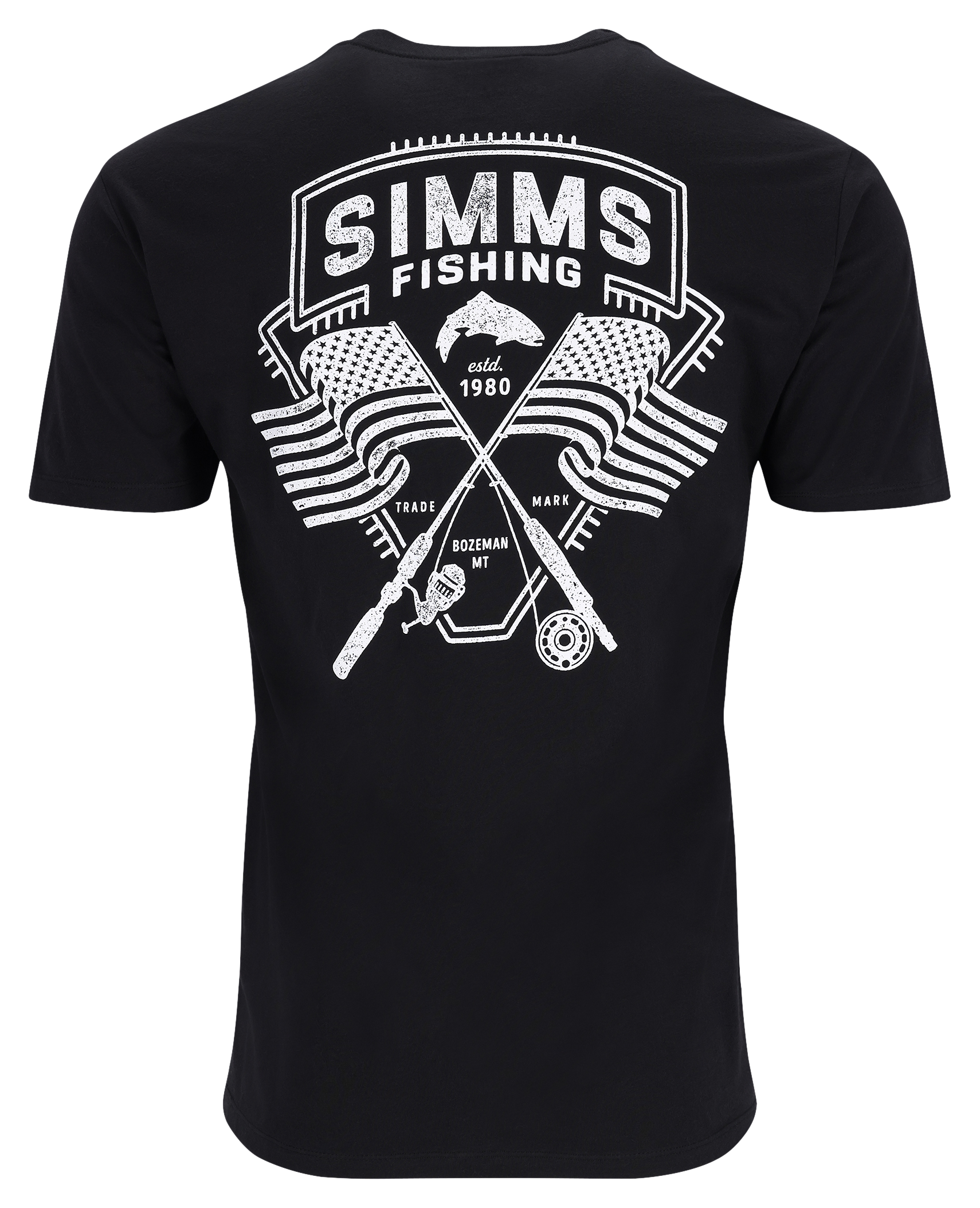 Simms Men's Rods and Stripes T-Shirt Black / XL