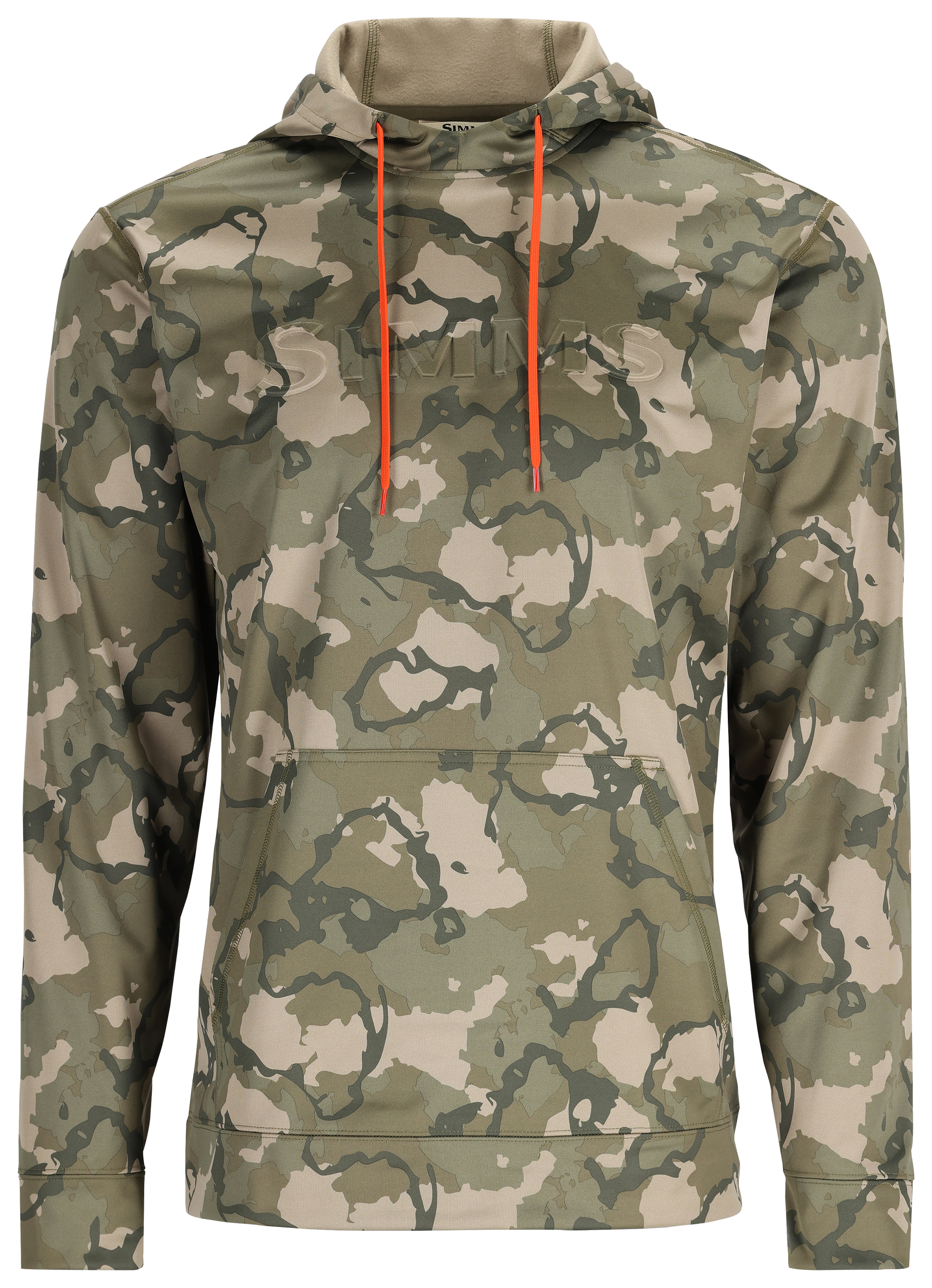 Image of Simms Challenger Long-Sleeve Hoodie for Men - Regiment Camo Olive Drab - M