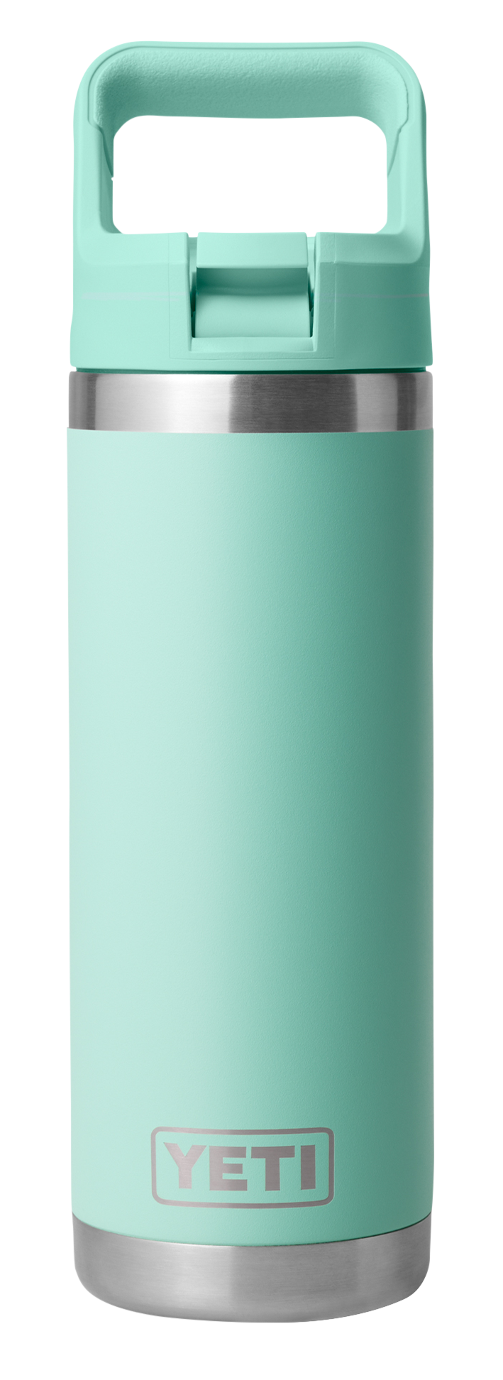 Image of YETI 18-oz. Rambler Water Bottle with Straw Cap - Seafoam