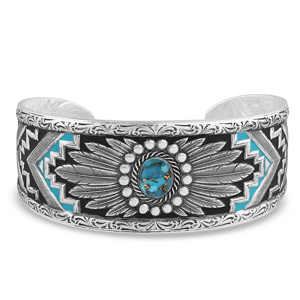 Image of Montana Silversmiths Blue Spring Turquoise Cuff Bracelet