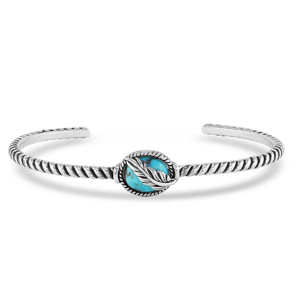 Image of Montana Silversmiths World's Feather Turquoise Cuff Bracelet