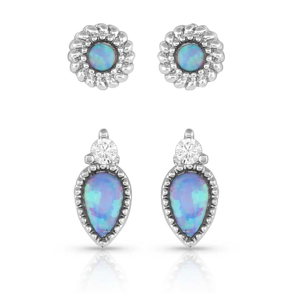 Image of Montana Silversmiths Charming Duo Opal Post Earrings