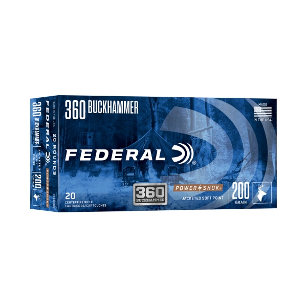 Federal Premium .360 Buckhammer 200 Grain Power-Shok Centerfire Rifle Ammo