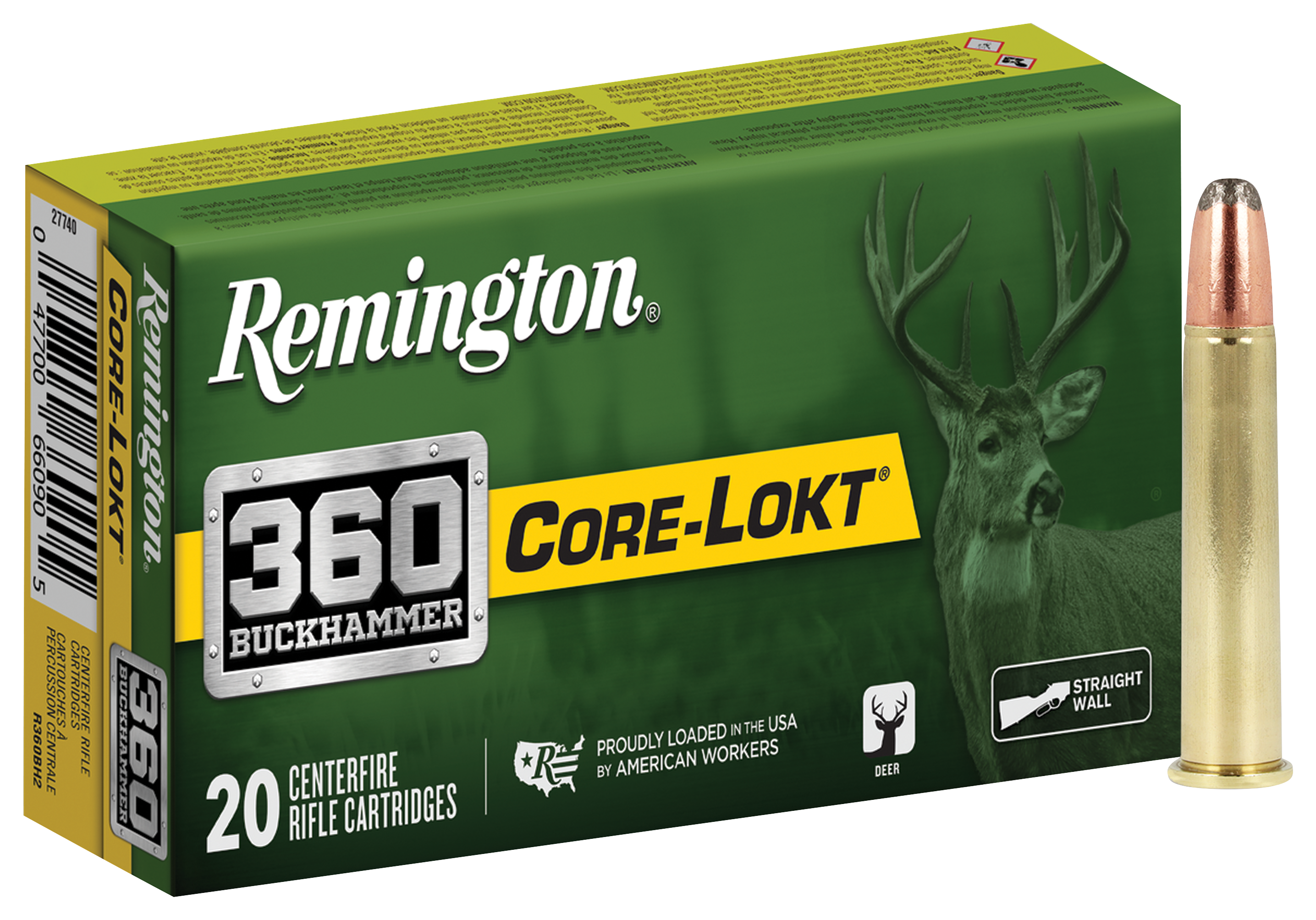 Remington Core-Lokt .360 Buckhammer 200 Grain Centerfire Rifle Ammo