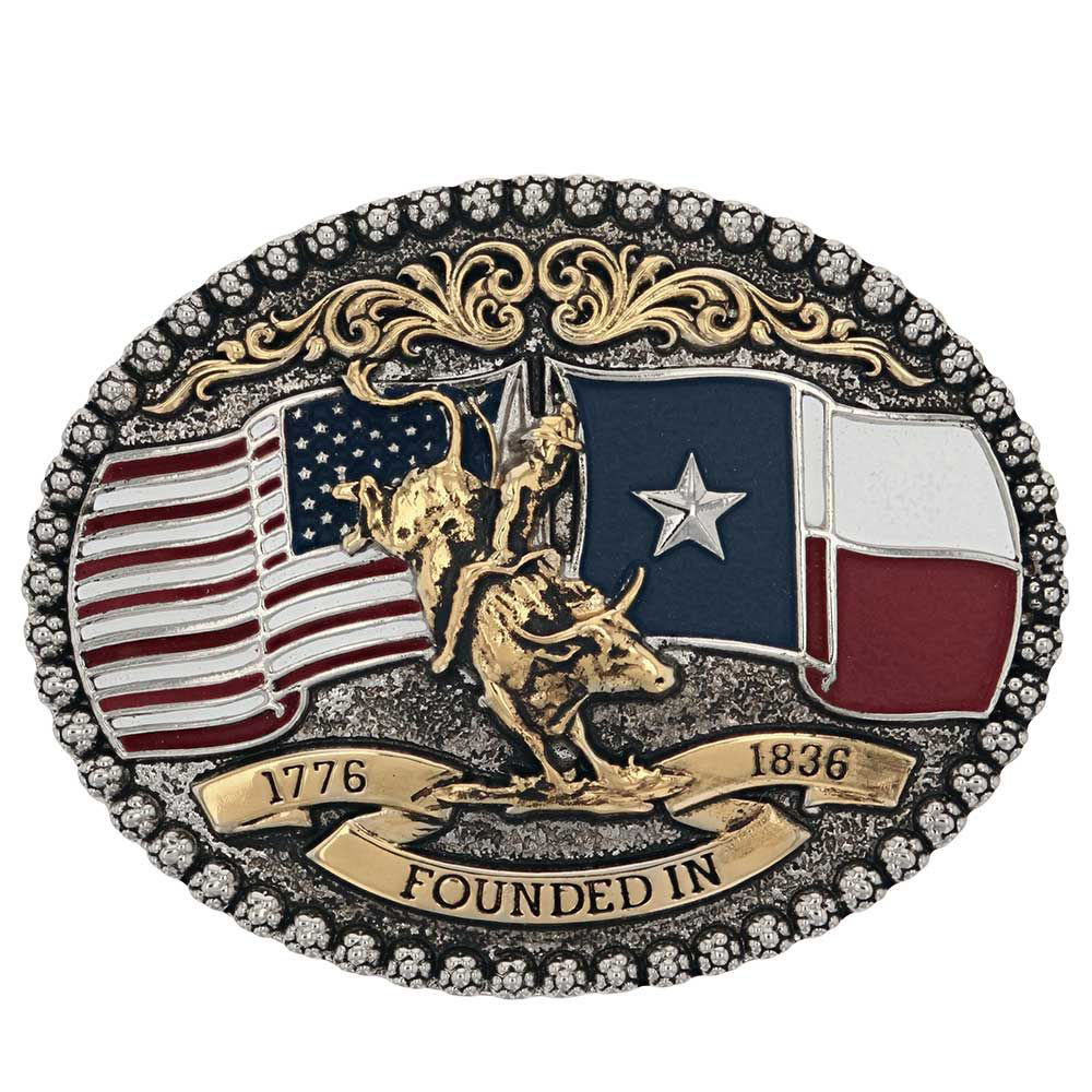 Image of Montana Silversmiths Texas 1836 Attitude Belt Buckle