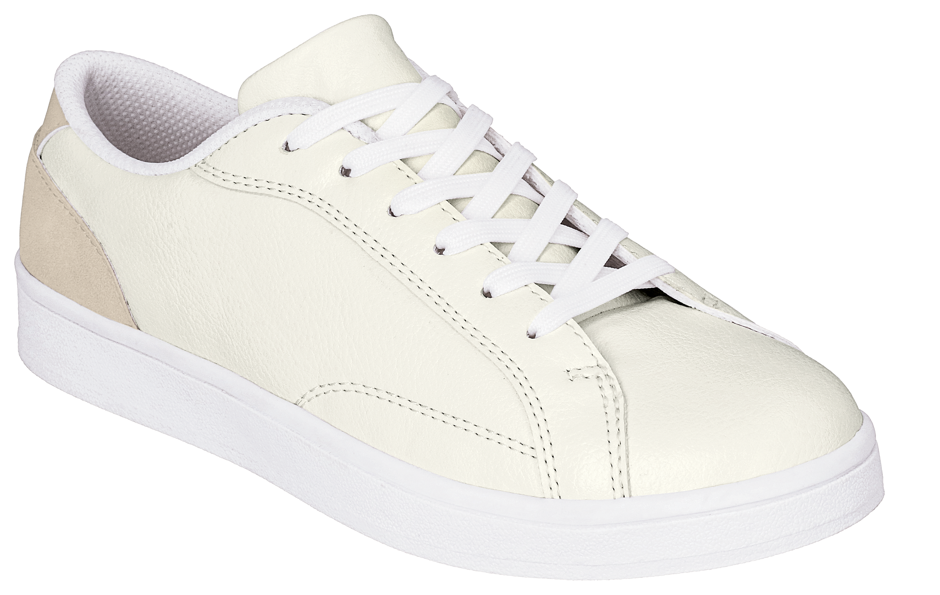 Natural Reflections Pacific Court Shoes – White/Taupe – 9M