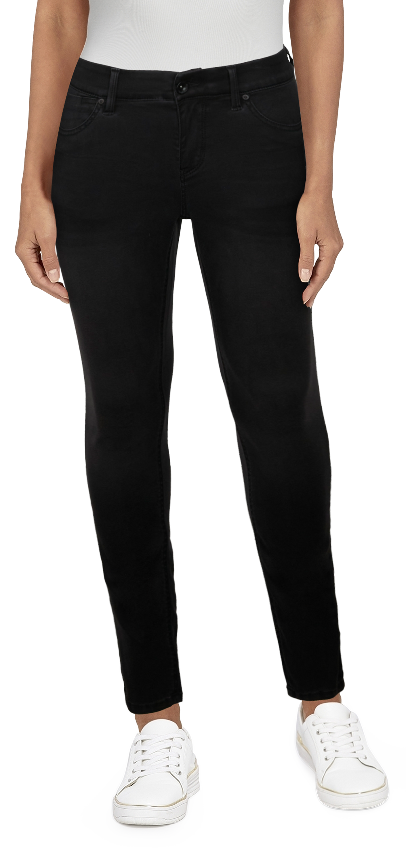 Image of Natural Reflections Ab Slimmer Skinny Jeans for Ladies - Carbon - 14