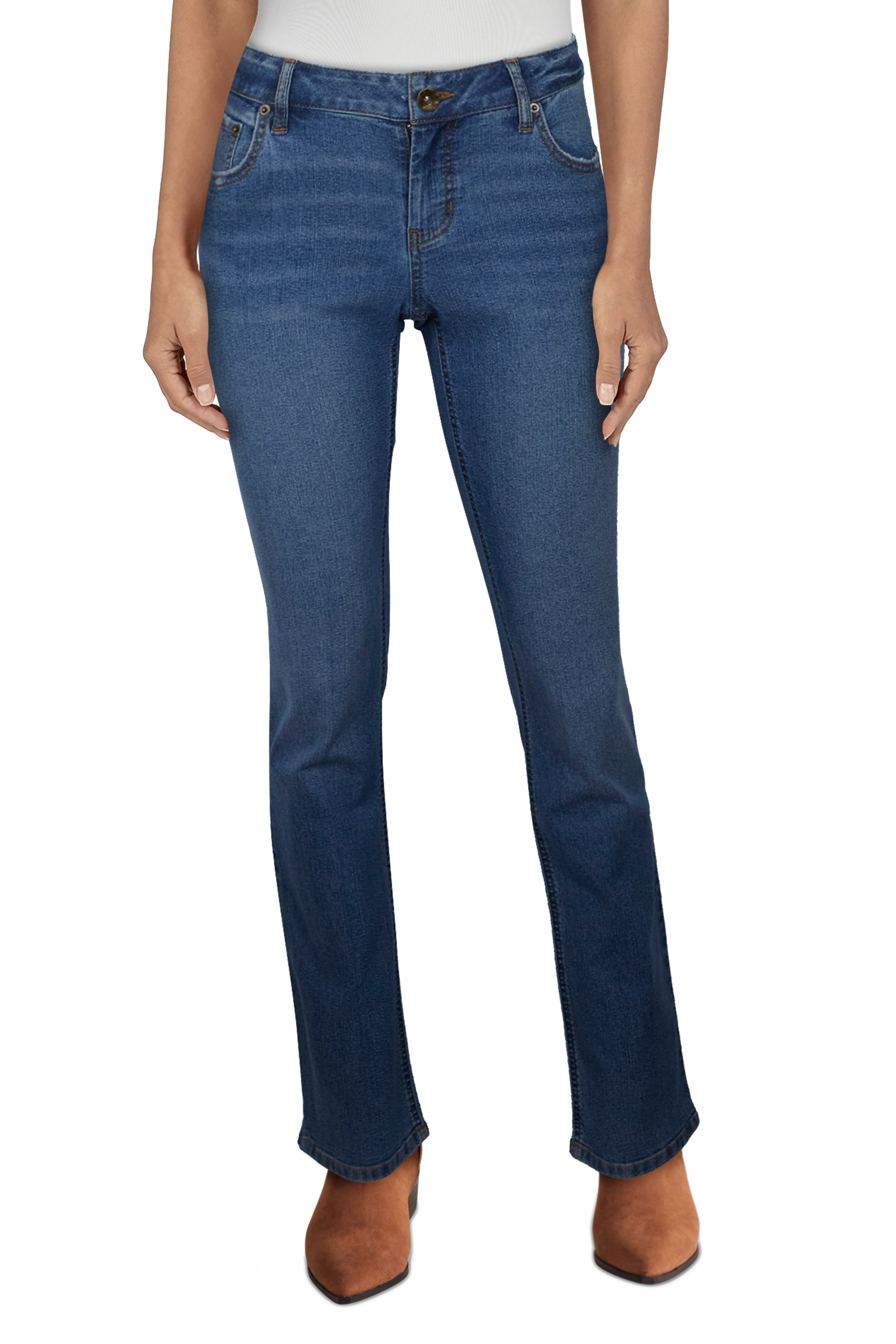 Natural Reflections Straight-Leg Denim Jeans - Medium Wash
