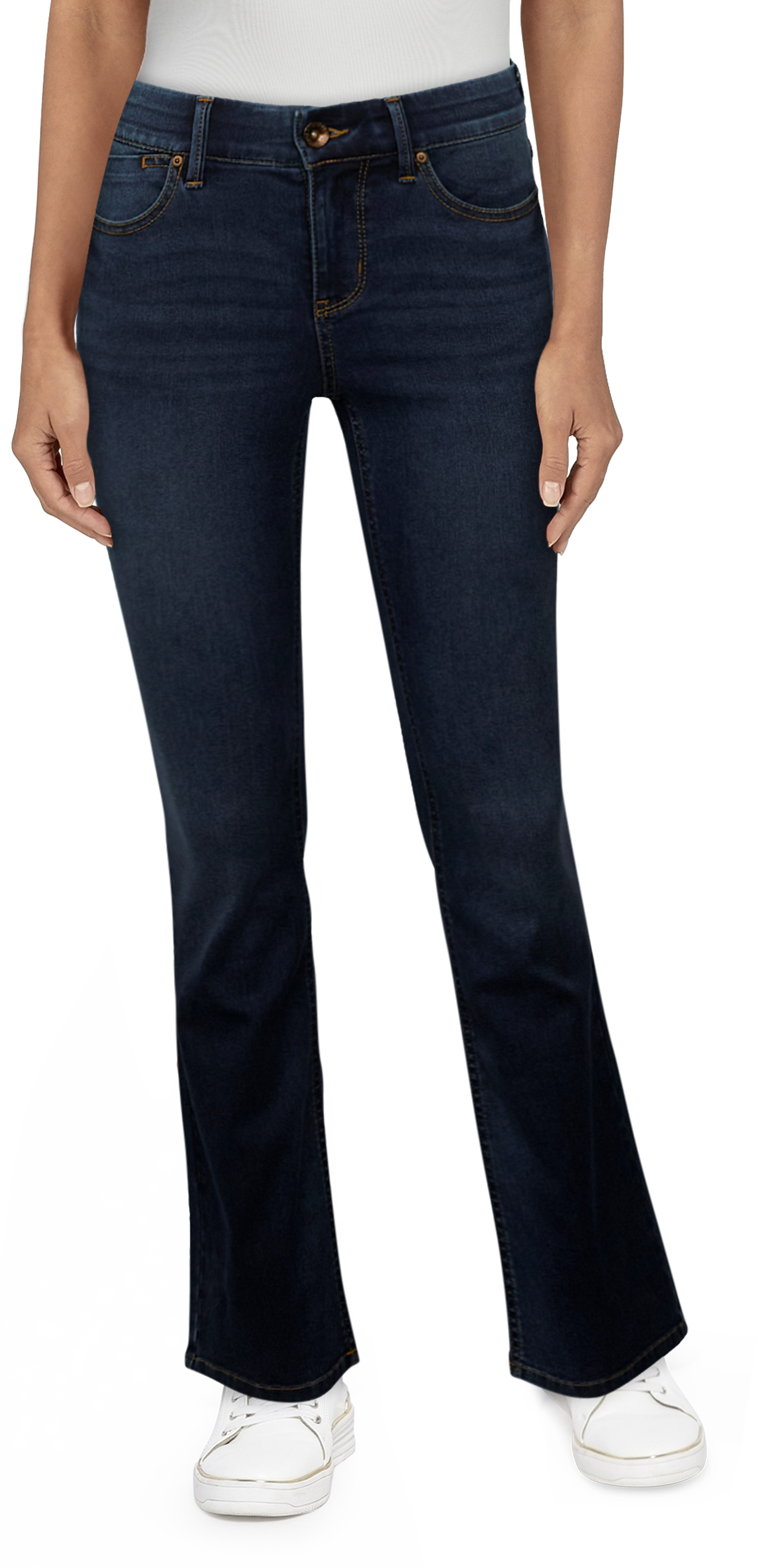 Natural Reflections AB Slimmer Bootcut Jeans for Ladies - Dark Wash-23 - 6