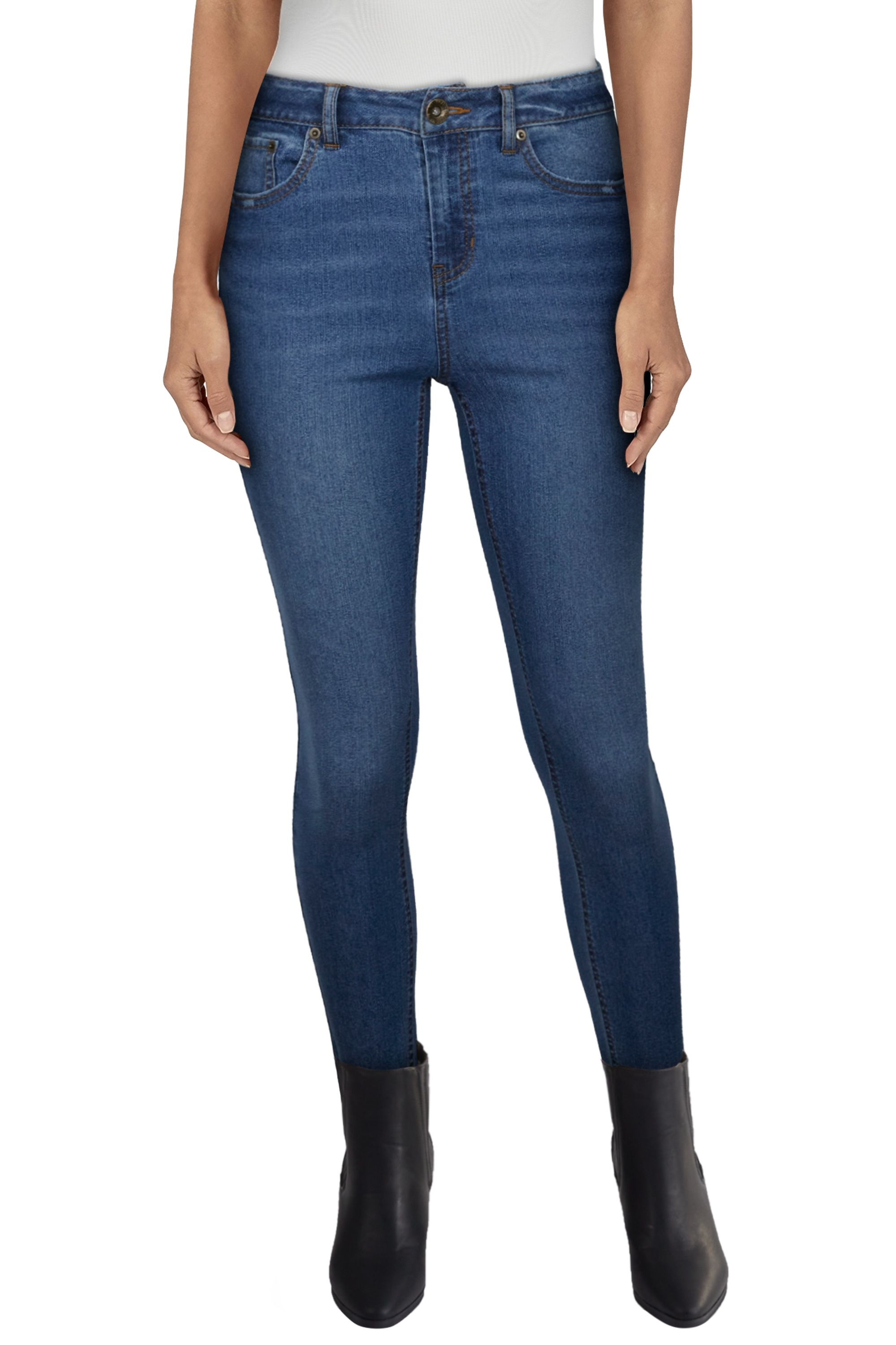 NATURAL REFLECTIONS High-Rise Slim-Leg Jeans