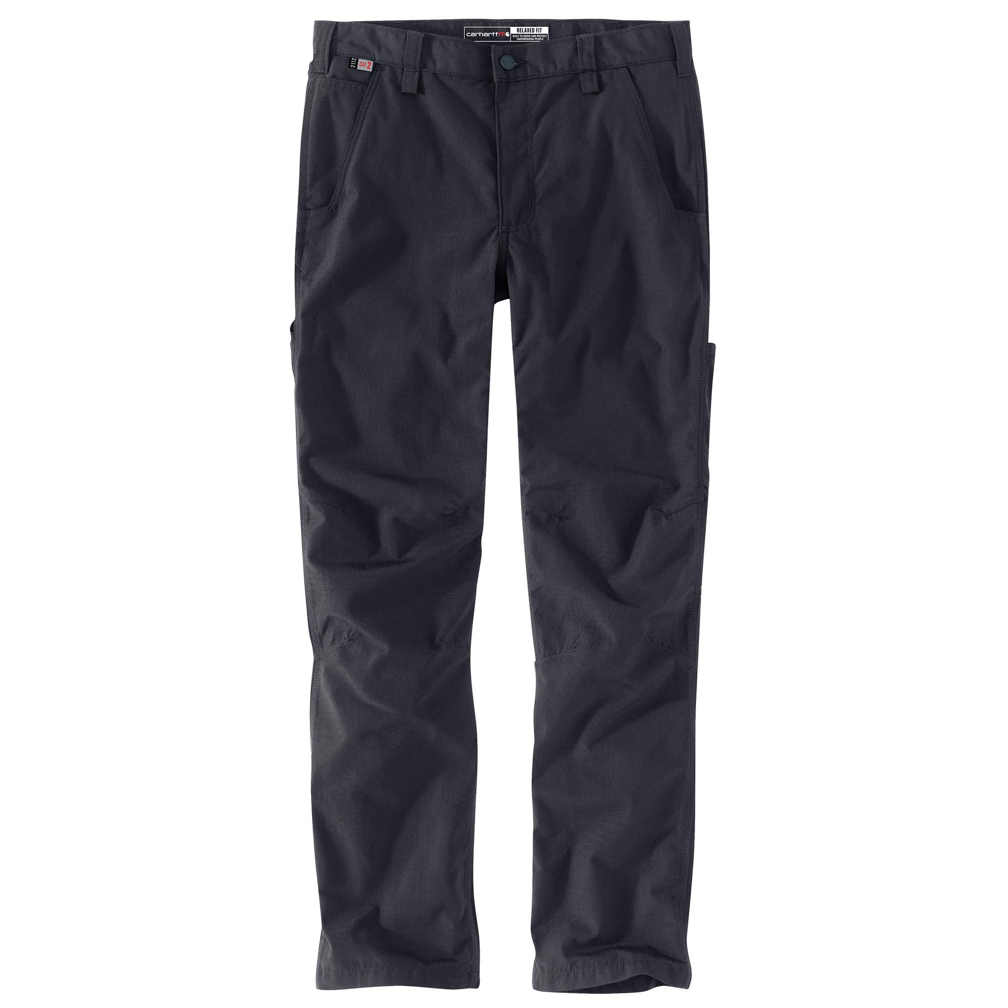 Image of Carhartt Flame-Resistant Force Relaxed-Fit Ripstop Utility Work Pants for Men - Deep Navy - 31x30