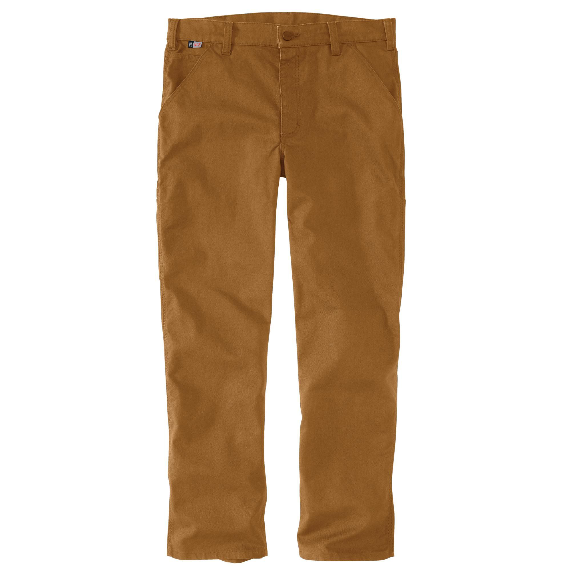 Image of Carhartt Flame-Resistant Relaxed Straight Rugged Flex Duck Dungarees- Carhartt Brown - 31x32