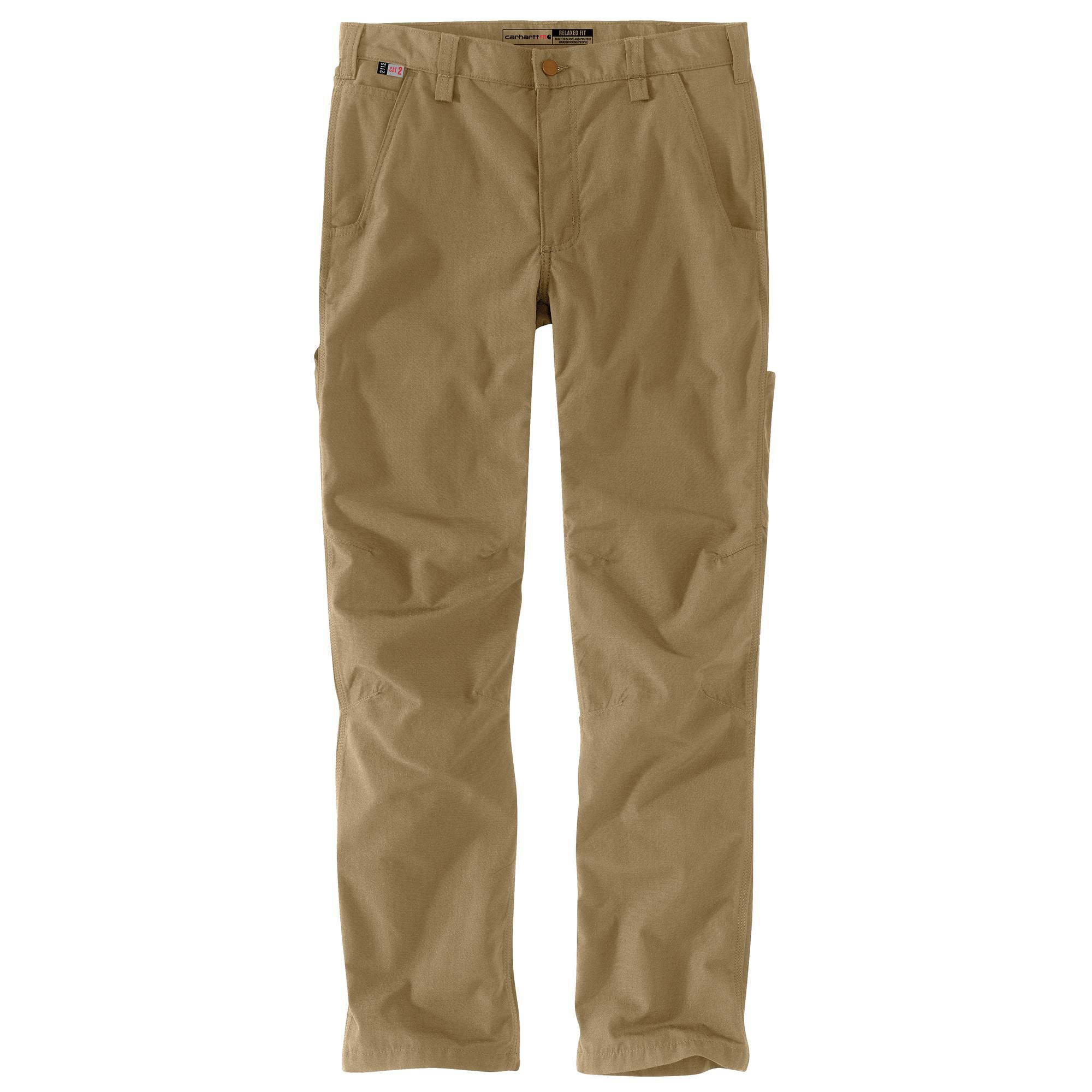 Carhartt Flame-Resistant Force Relaxed-Fit Ripstop Utility Work Pants for Men - Klondike Khaki - 38x32