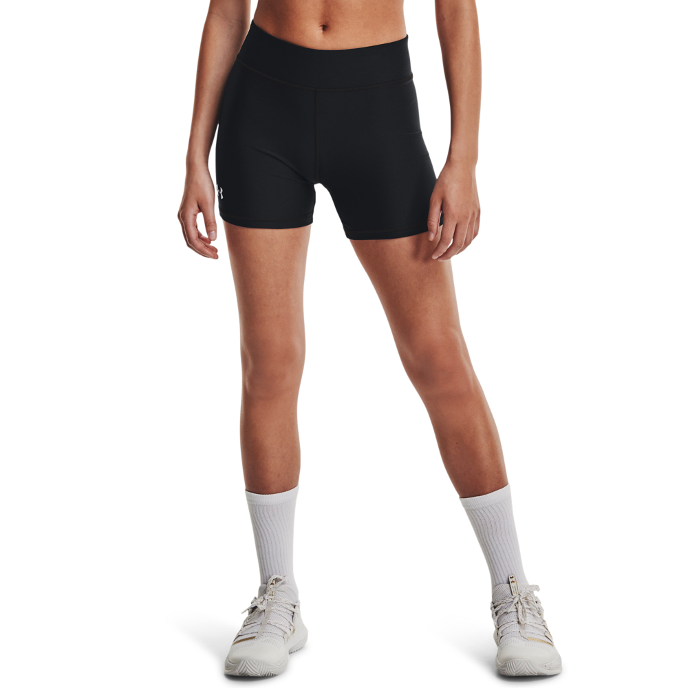Image of "Under Armour Team Shorty 4"" Shorts for Ladies - Black/White - S"