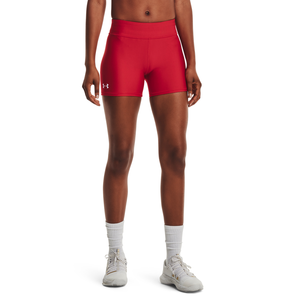 Under Armour Team Shorty Shorts for Ladies - Red/White - S