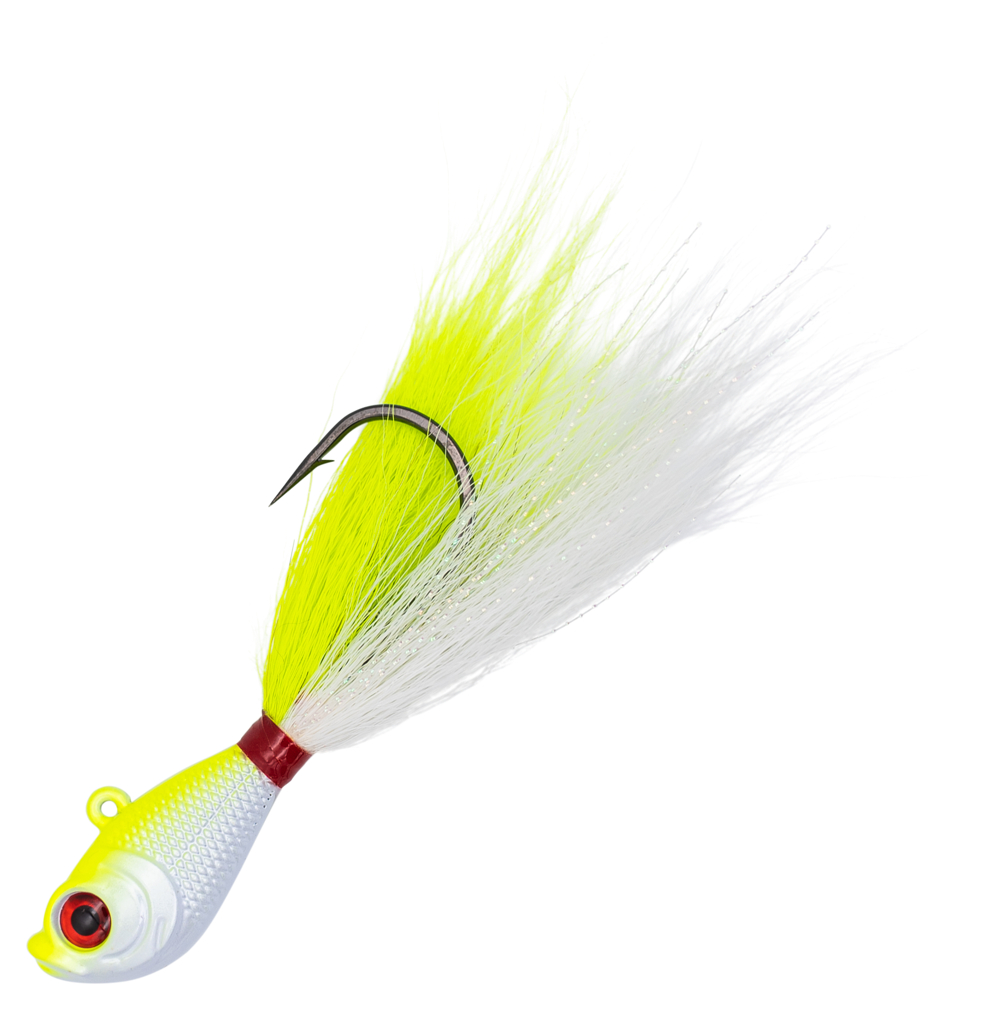 Image of Intent Tackle Pro Series Bucktail Jig - 6 oz. - White Charteuse