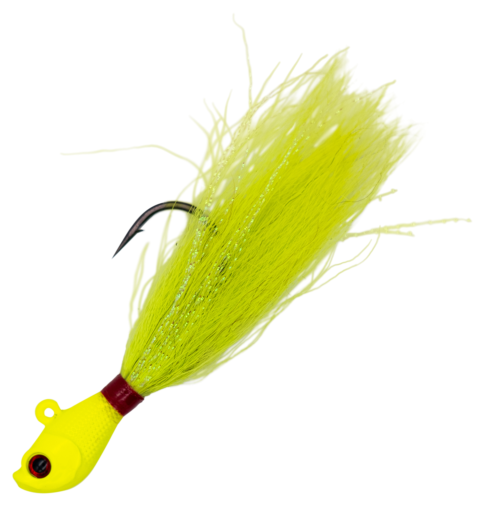 Image of Intent Tackle Mylar Bucktail Jig - 6 oz. - Chartreuse