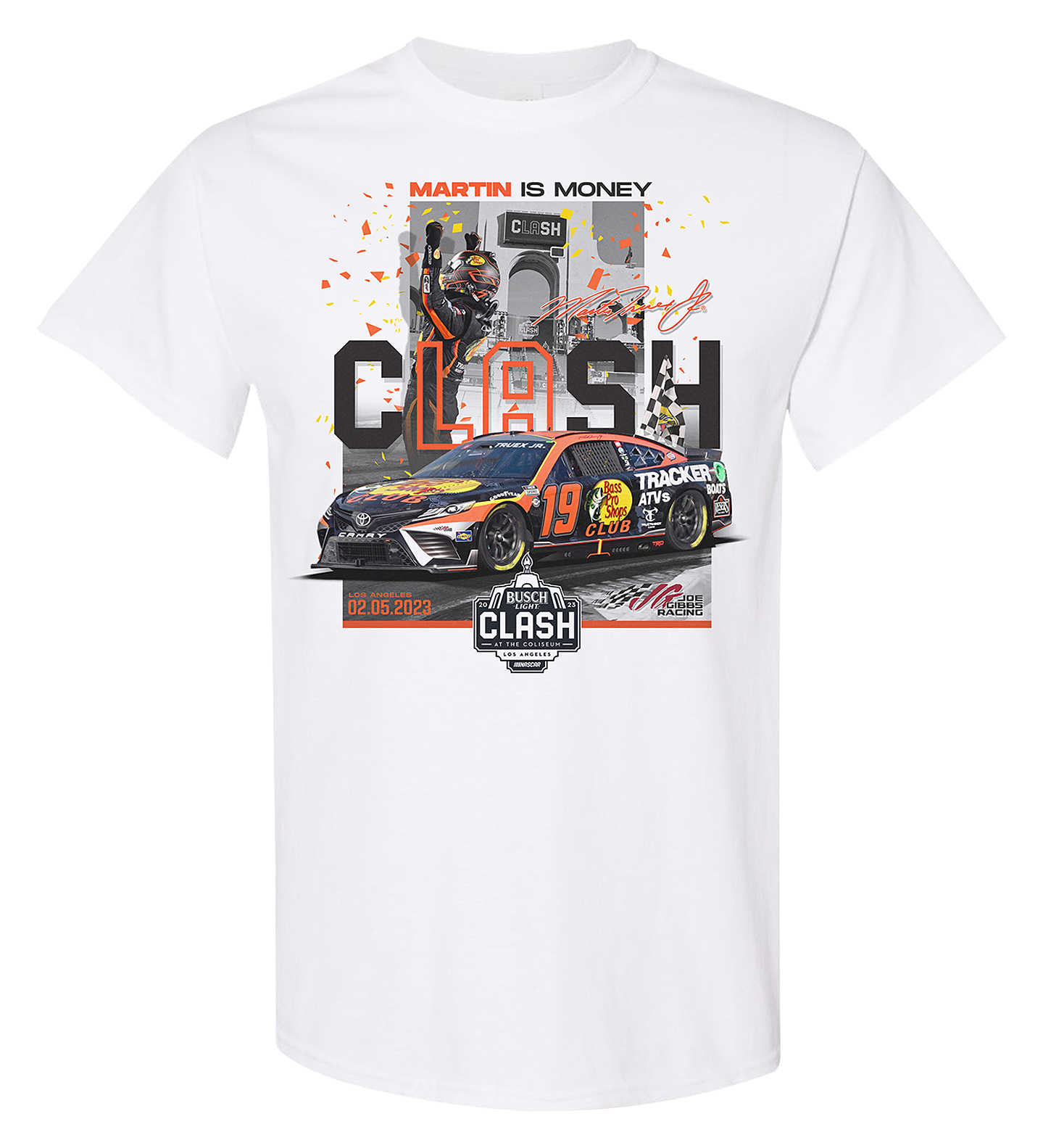 Image of NASCAR Truex Clash Win Short-Sleeve T-Shirt for Men - White