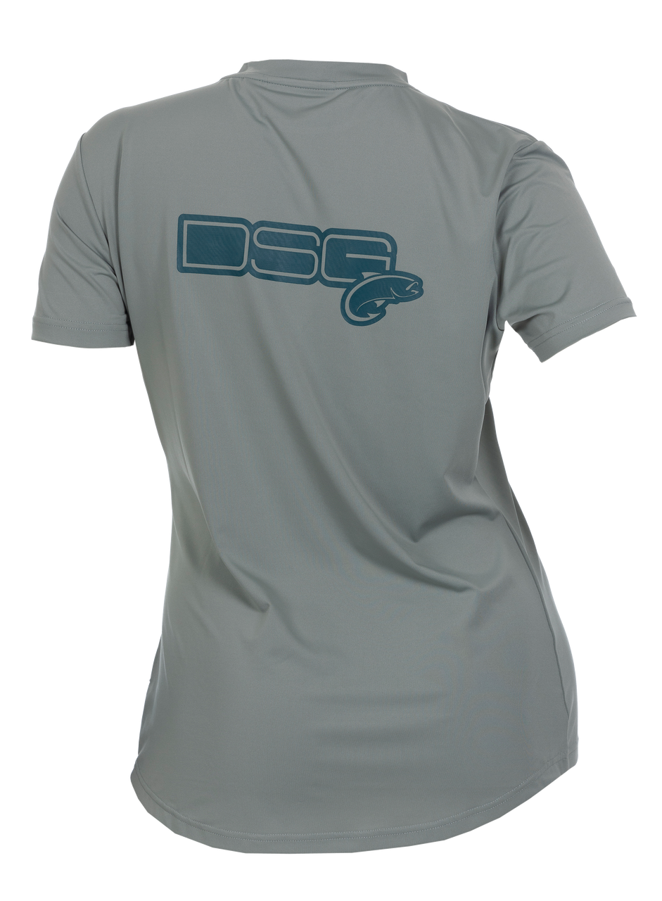 Image of DSG Outerwear Fitted Short-Sleeve Fishing Shirt for Ladies - Lichen - XXS