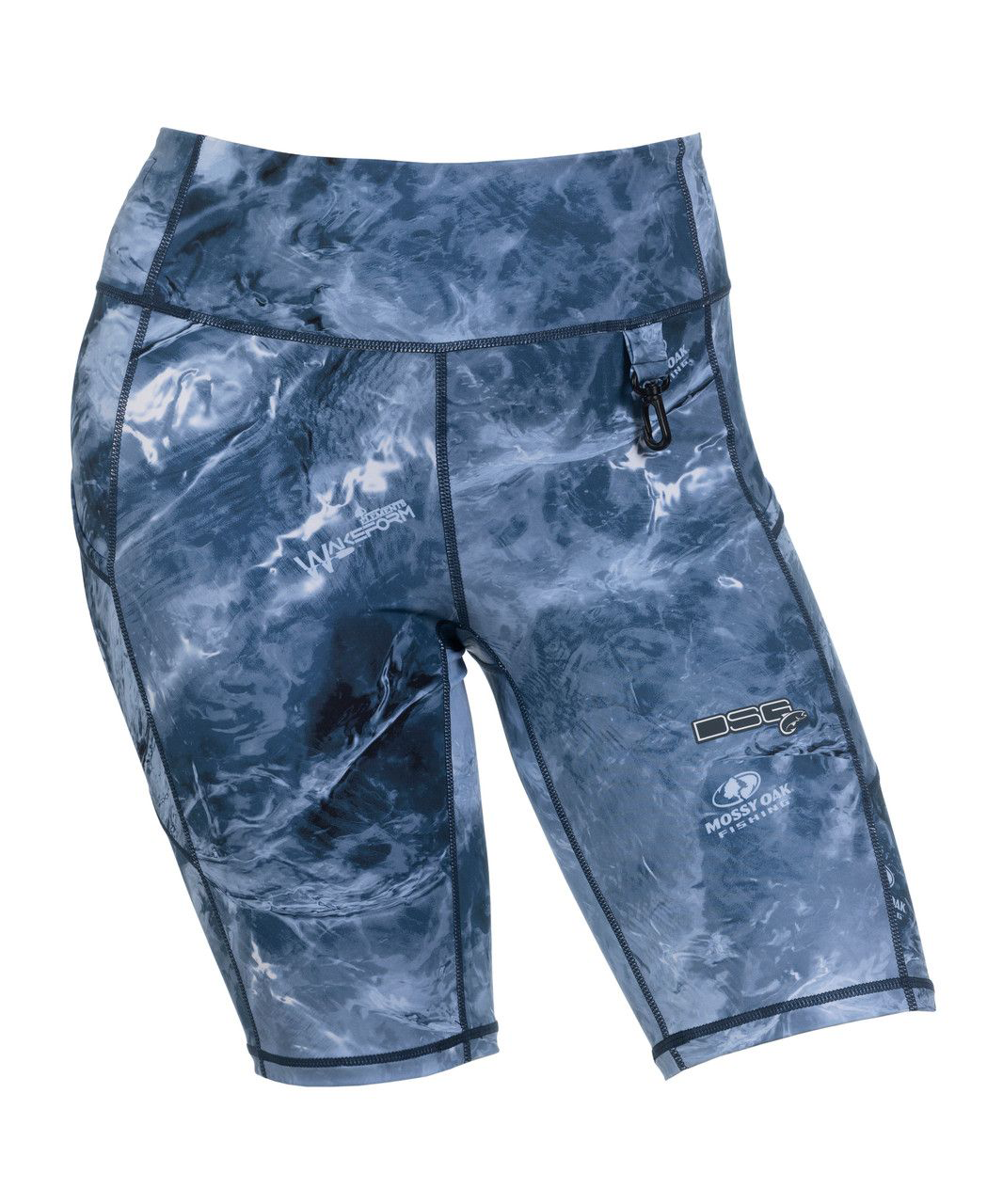 Image of DSG Outerwear High-Waisted Boat Shorts for Ladies - Mossy Oak Wakeform High Seas