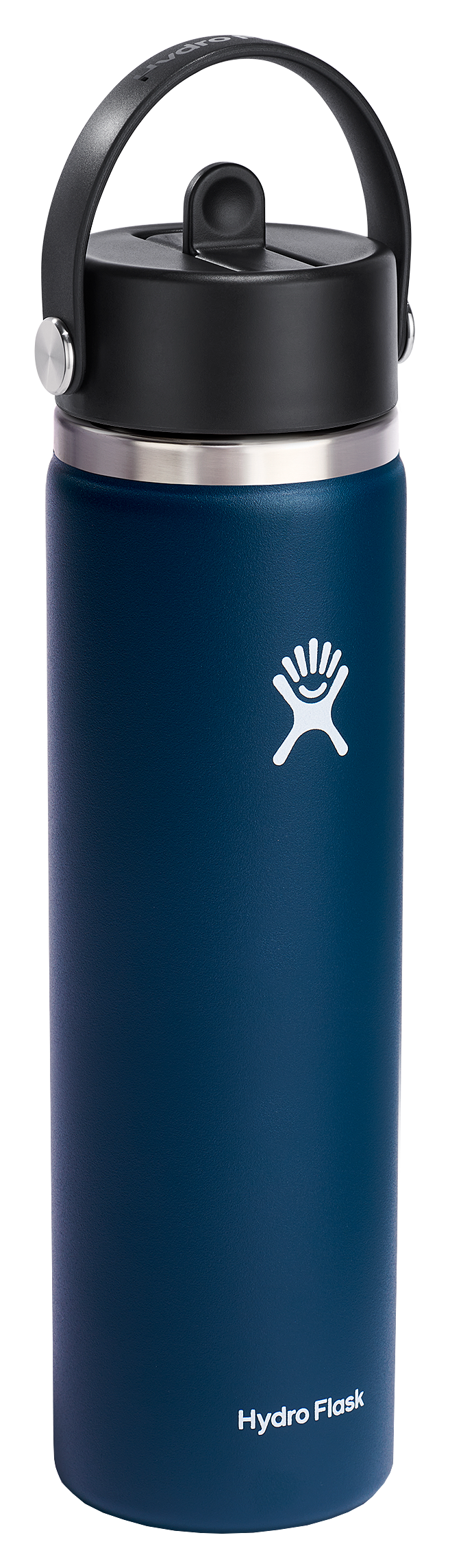 Image of Hydro Flask Wide Mouth Insulated Travel Bottle with Straw Cap - Indigo - 24 oz.