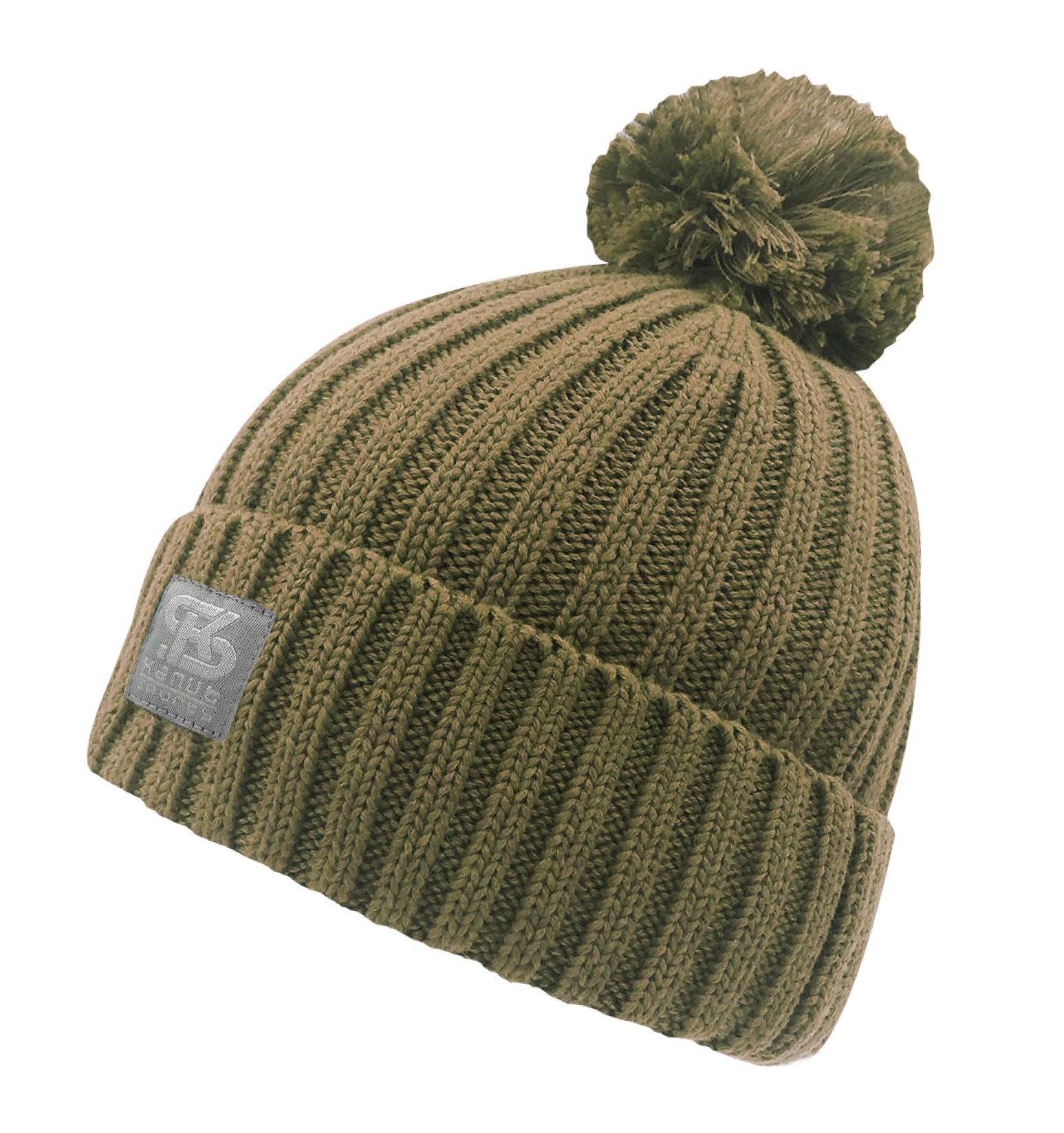 Image of Kanut Sports Fontana Cuff Beanie with Pom - Moss