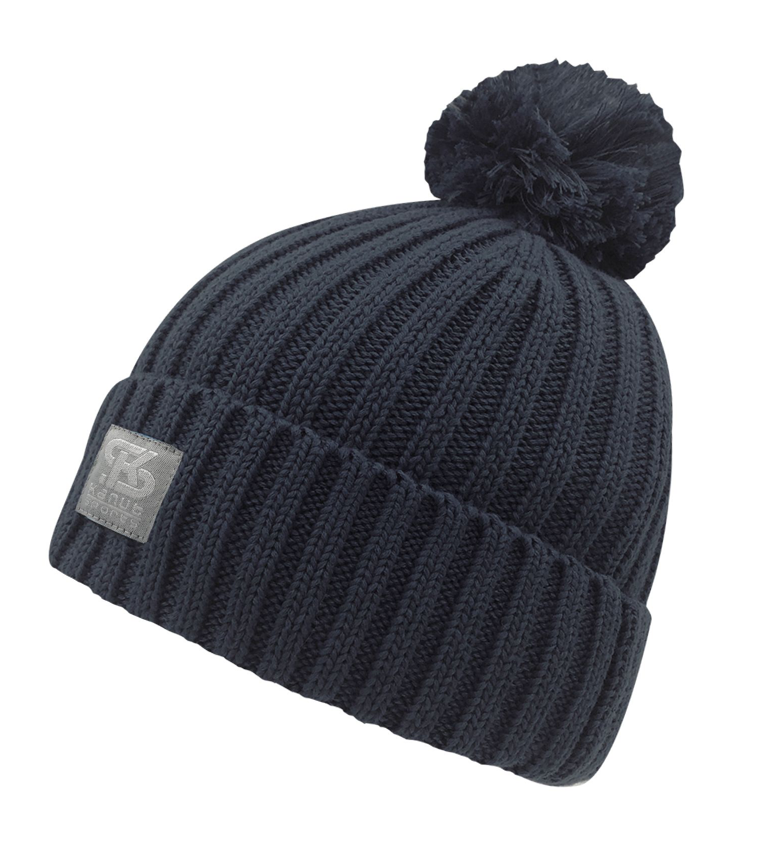 Image of Kanut Sports Fontana Cuff Beanie with Pom - Shadow