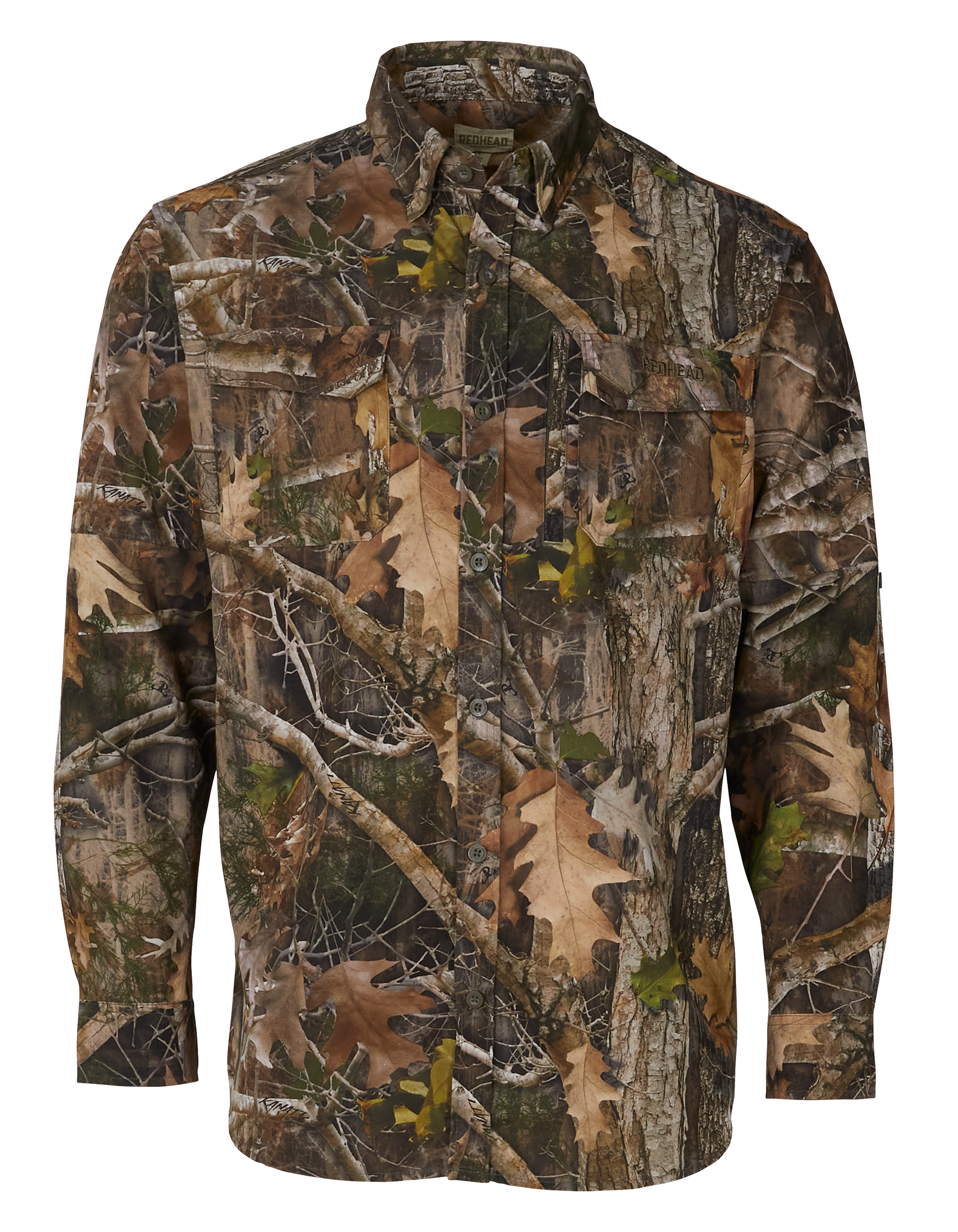 Image of RedHead Tec-Lite Woven Long-Sleeve Button-Down Shirt with Insect Shield for Men - TrueTimber Kanati