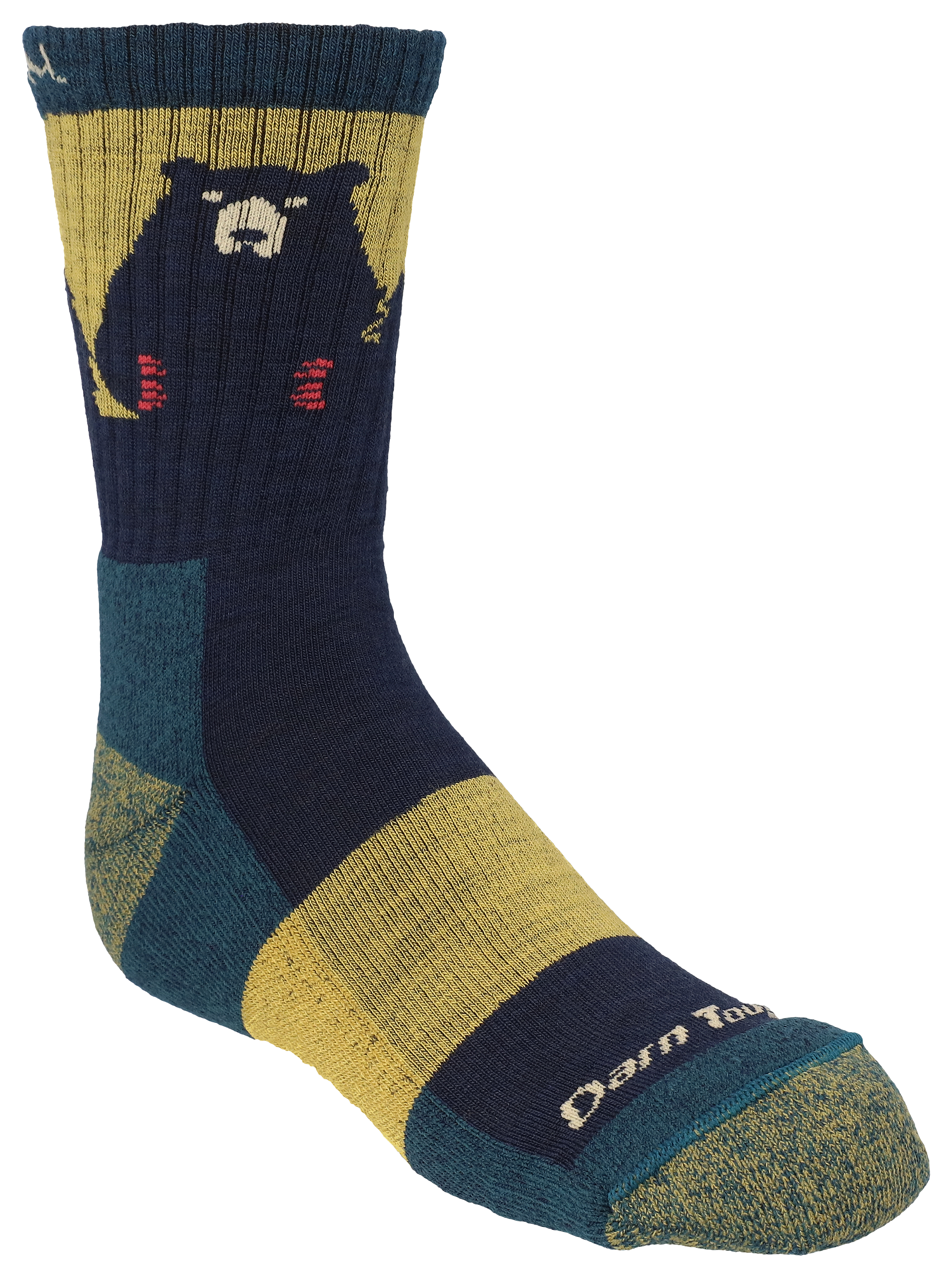 Image of Darn Tough Bear Town Light Hiker Micro Crew Wool Socks for Ladies - Dark Teal - S