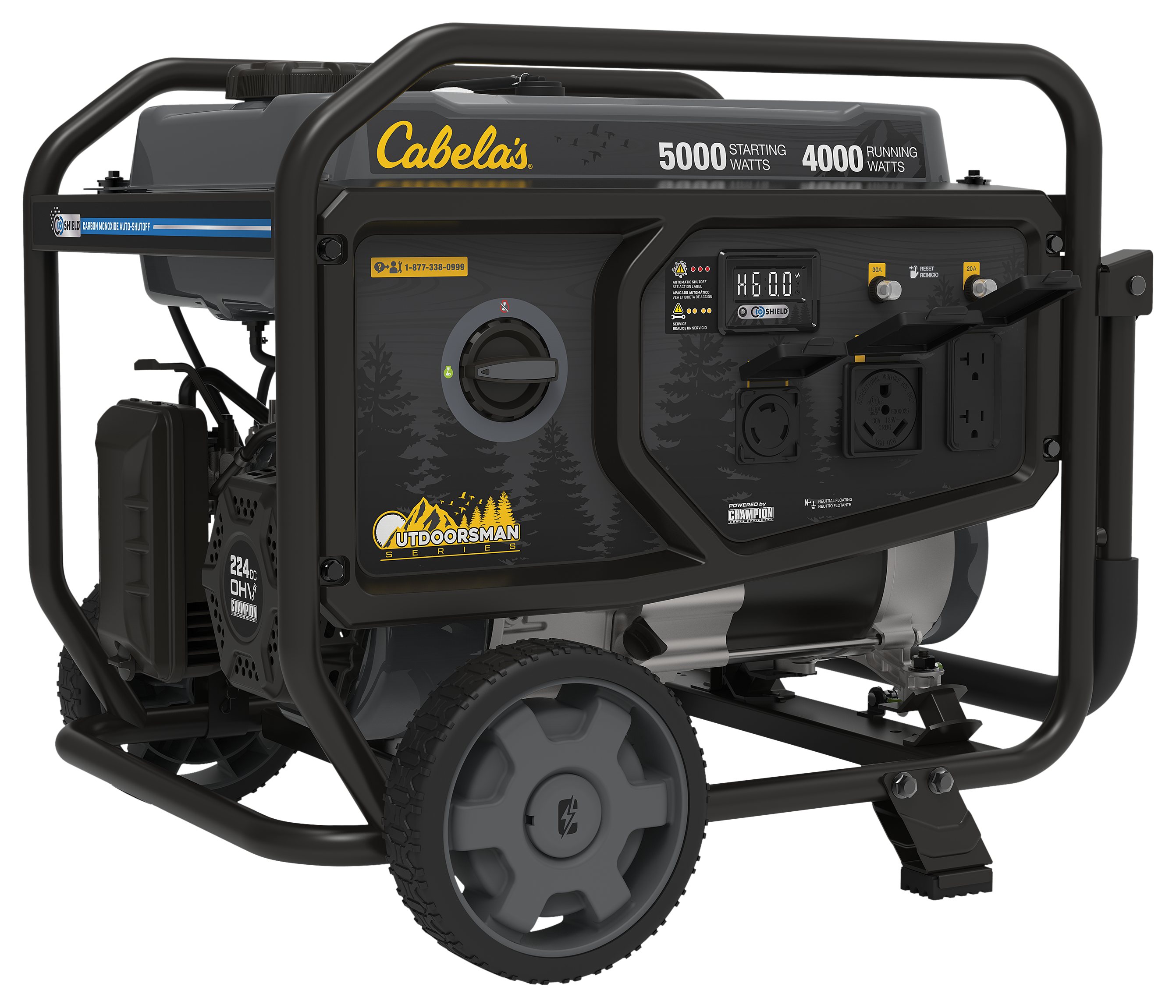 Cabela's Outdoorsman Series 5000W/4000W RV-Ready Portable Generator with CO Shield