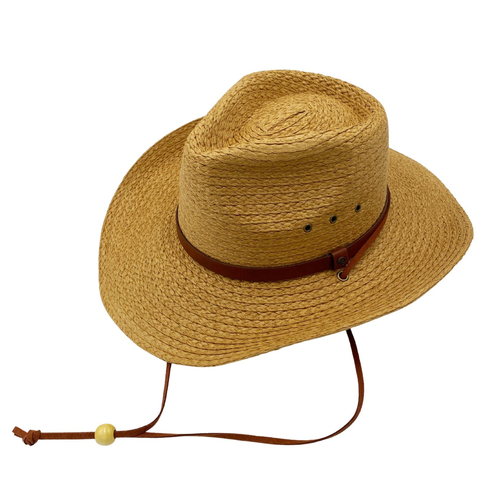 Image of Kanut Sports Kenai Wide Brim Straw Hat - Dark Natural - L/XL