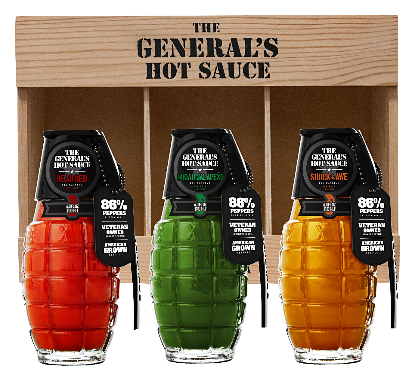 Image of The General's Hot Sauce Gift Box - 2 Star