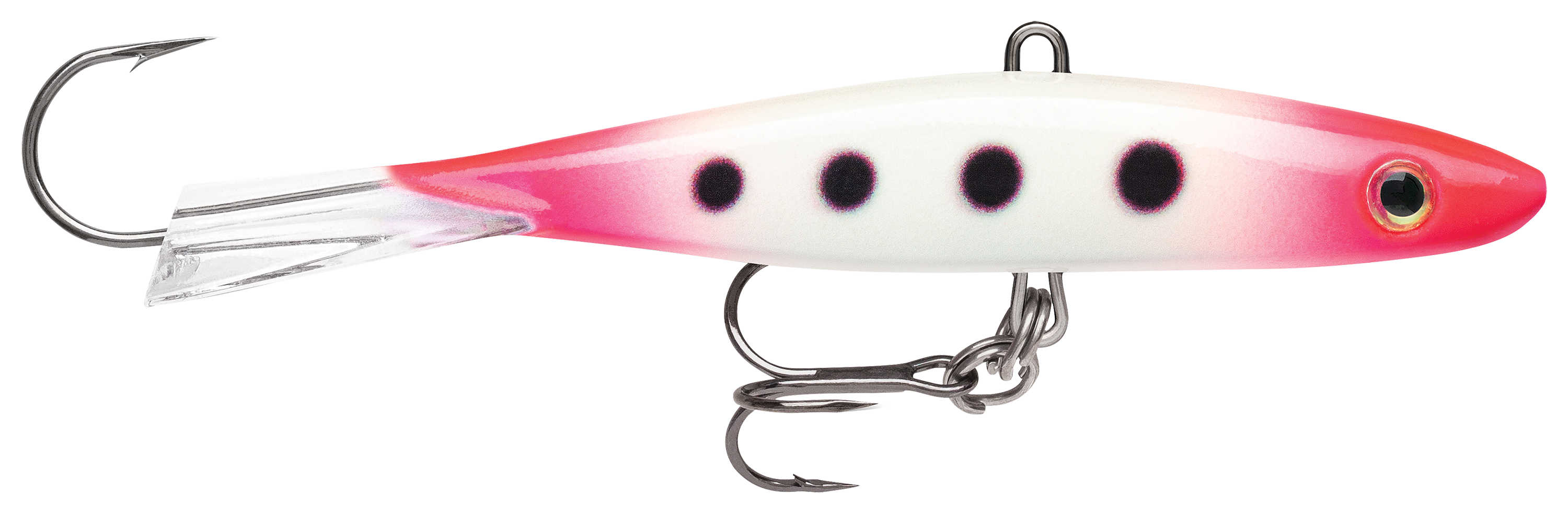 Image of "Rapala Jigging Shadow Rap - Glow Pink Squirrel - 3-1/2"" - 5/8 oz."