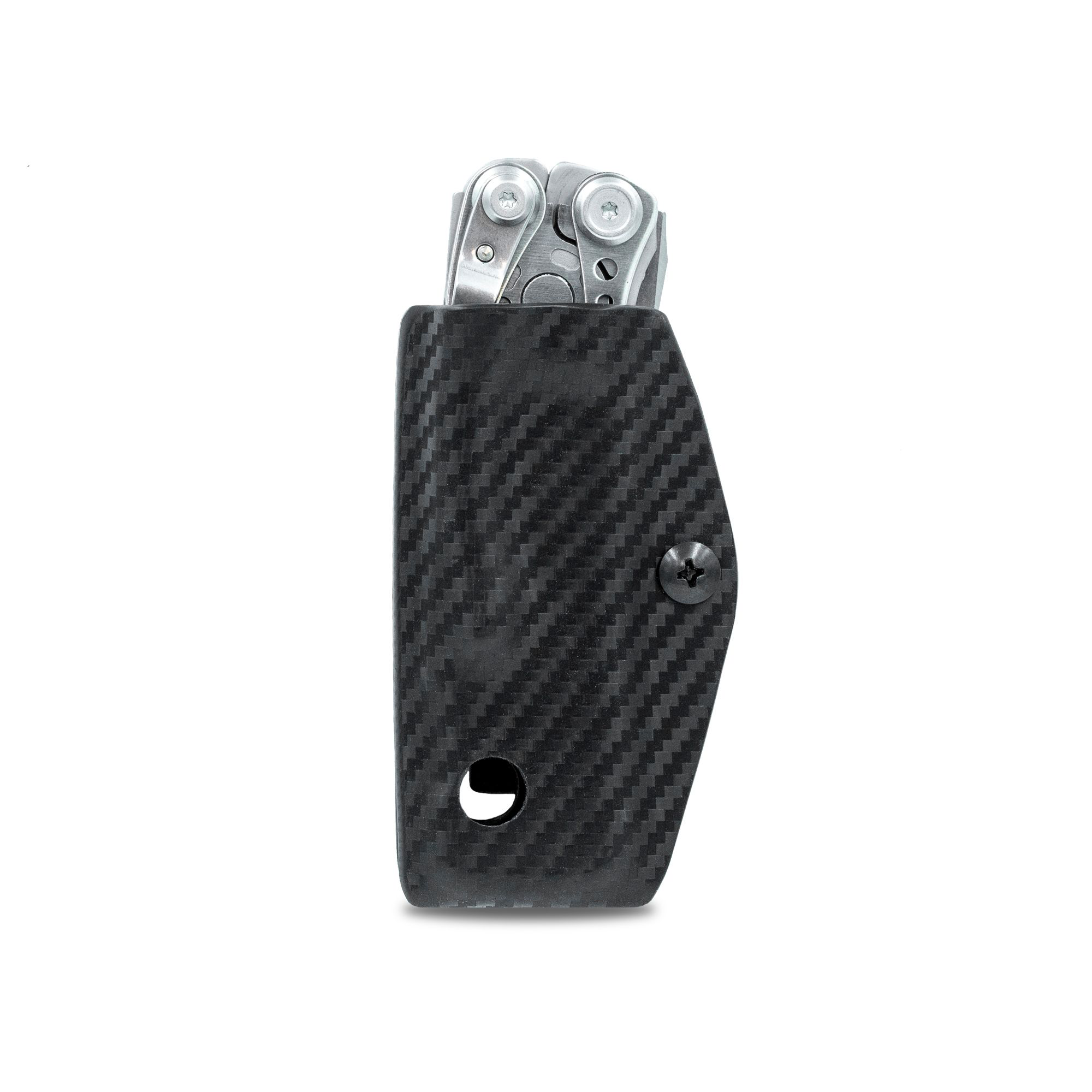 Image of Clip & Carry Kydex Sheath for the Leatherman Skeletool - Carbon Fiber Black