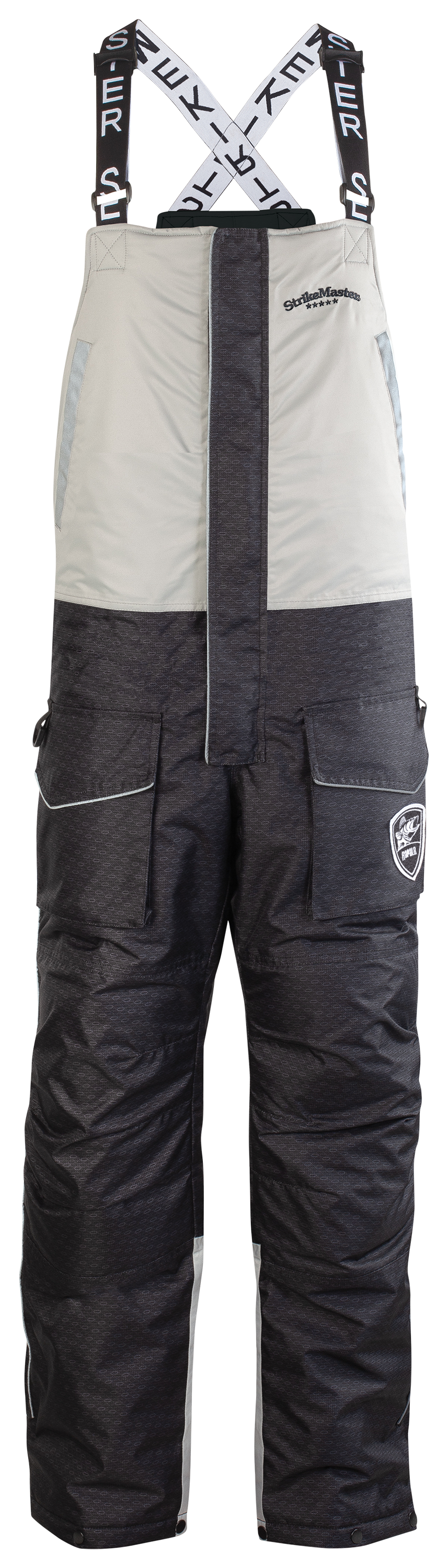 StrikeMaster Pro Bibs for Men - Black/Gray - 4XL