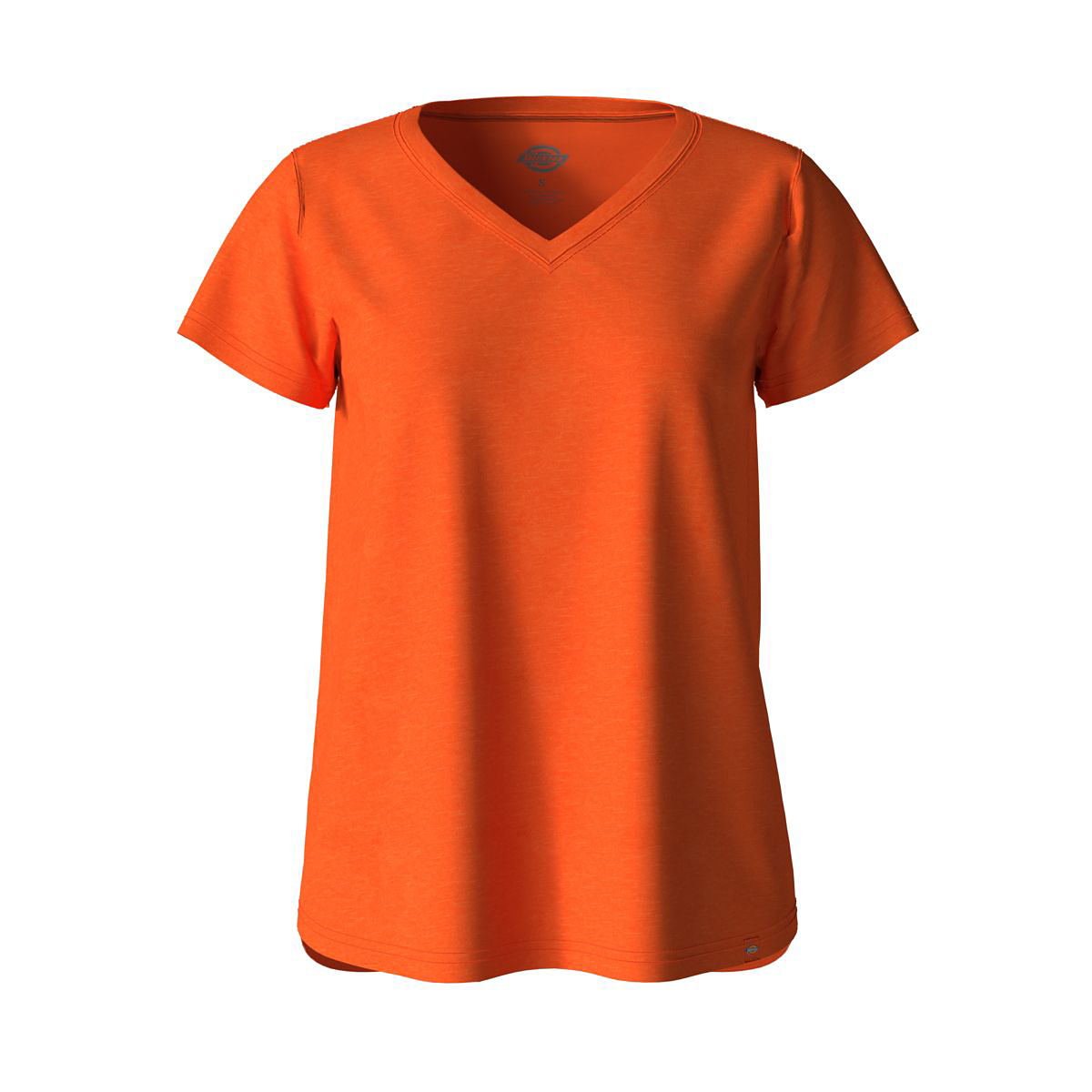 Dickies Short-Sleeve V-Neck T-Shirt for Ladies - Scarlet Ibis - XS