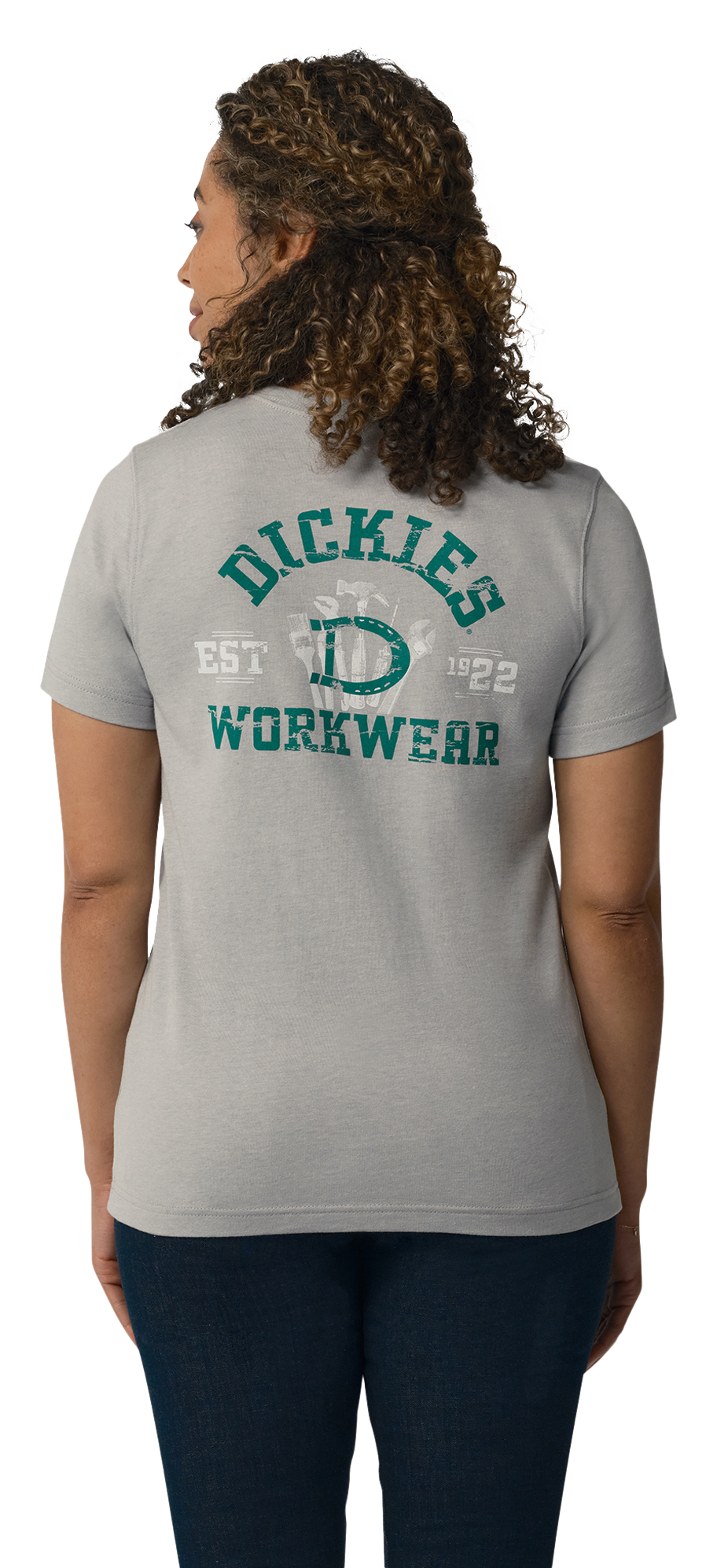 Image of Dickies Workwear Graphic Short-Sleeve T-Shirt for Ladies - Heather Gray