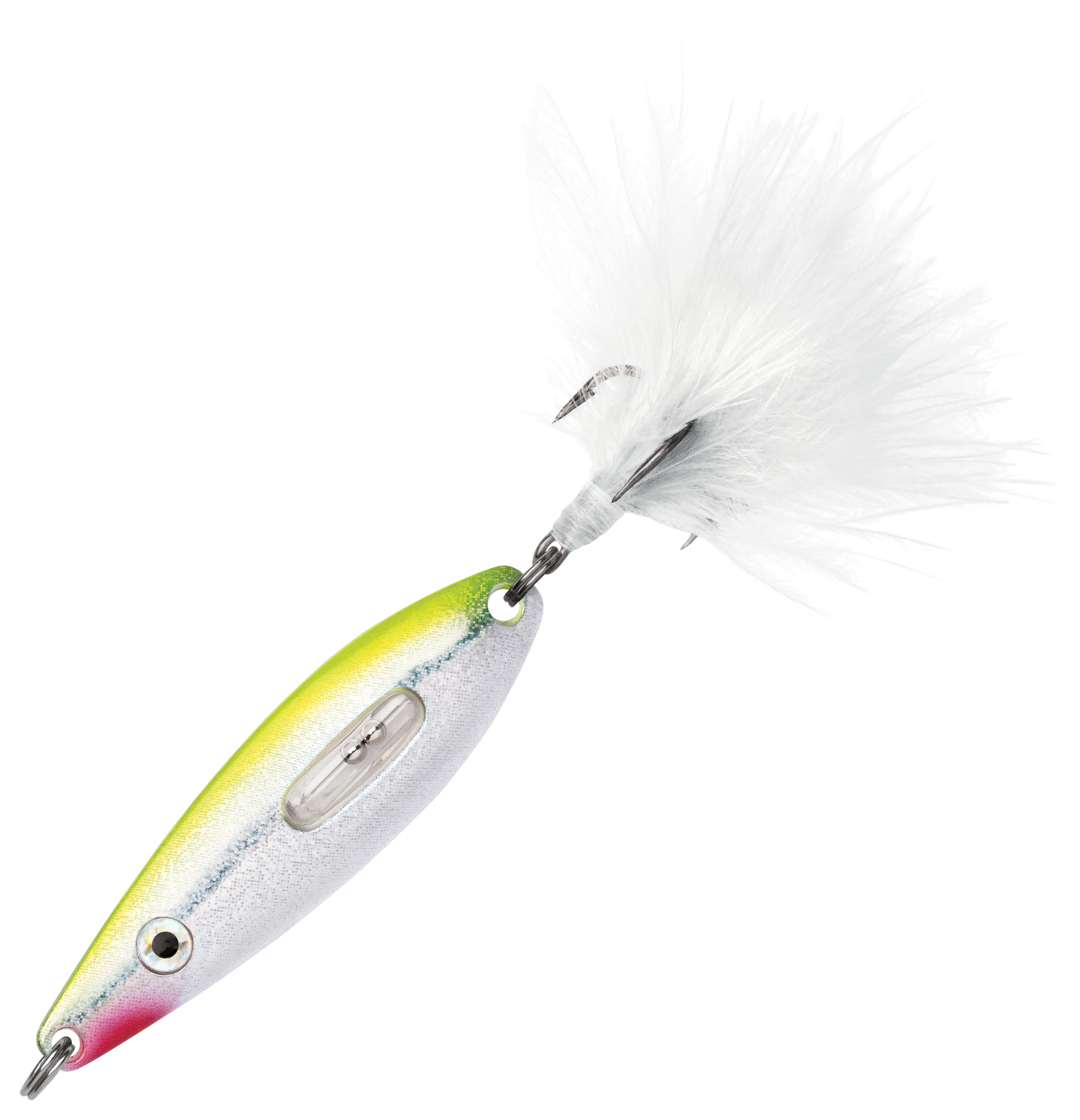 Image of "VMC Rattling Roach Spoon - Glow Chartreuse Shiner - 1-5/8"", 1/8 oz."
