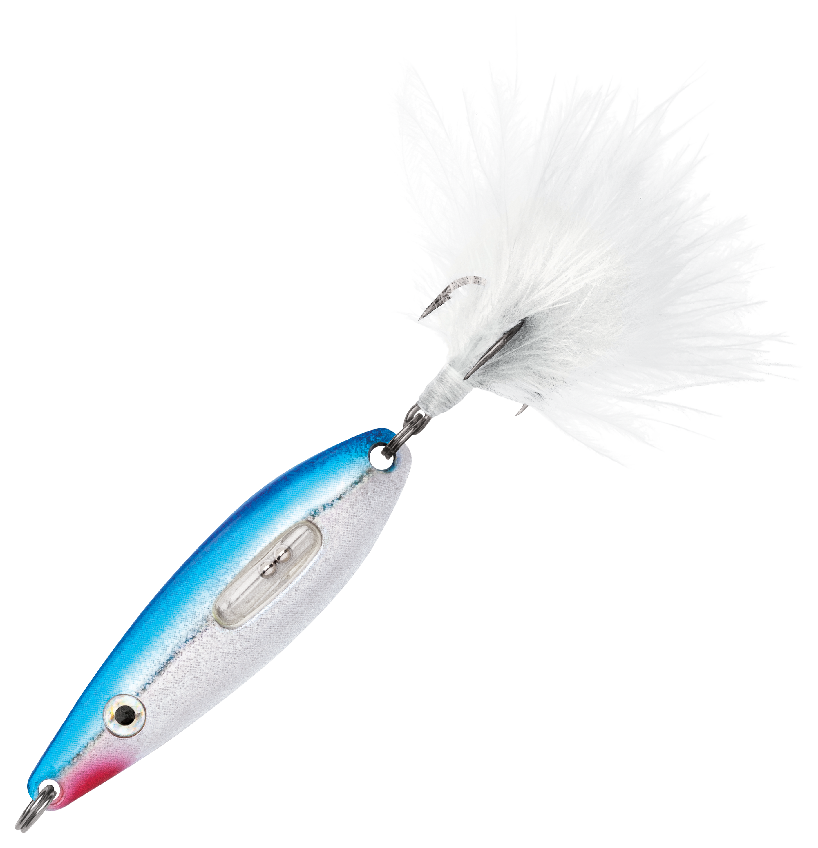 Image of "VMC Rattling Roach Spoon - Glow Blue Shiner - 2"", 1/16 oz."
