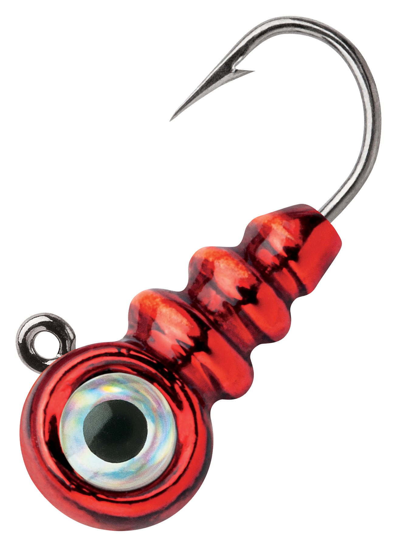 Image of VMC Tungsten Larv Eye Jig - Glow Metallic Red - #10 1/16 oz.