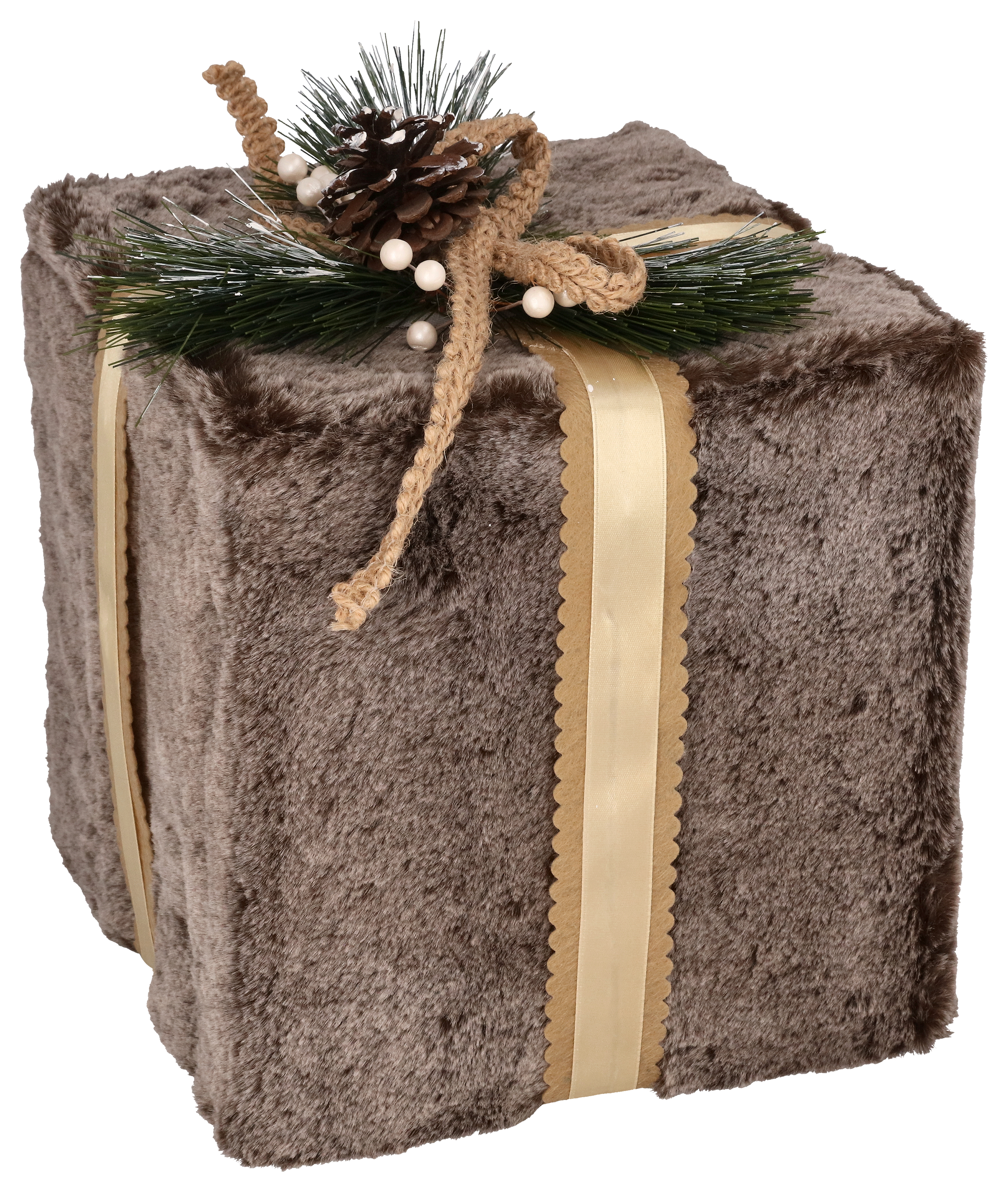 Image of "Bass Pro Shops Holiday Gift-Box Decor - 7.875"" x 7.875"" x 11.8"""