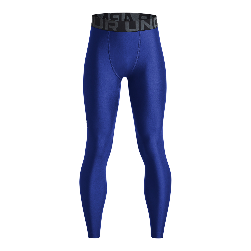 Image of Under Armour HeatGear Armour Baselayer Leggings for Kids - Royal/White