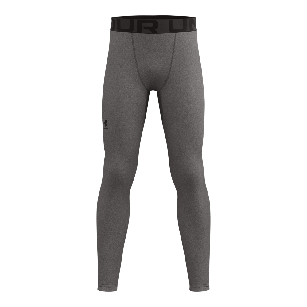 Image of Under Armour ColdGear Base Layer Pants for Boys - Charcoal Light Heather/Black - S