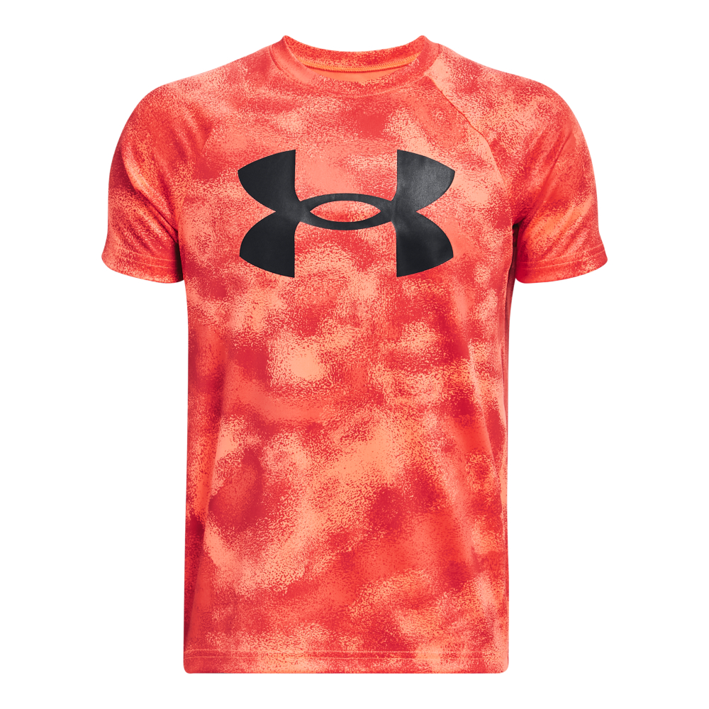 Image of Under Armour UA Tech Big Logo Printed Short-Sleeve T-Shirt for Kids - After Burn/Black - L