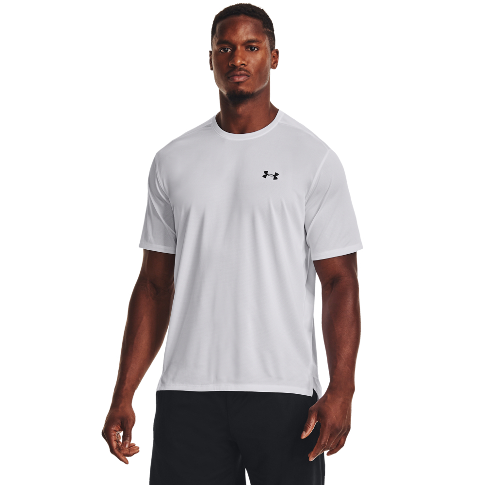 Image of Under Armour UA Tech Vent Short-Sleeve T-Shirt for Men - White/Black - 4XL