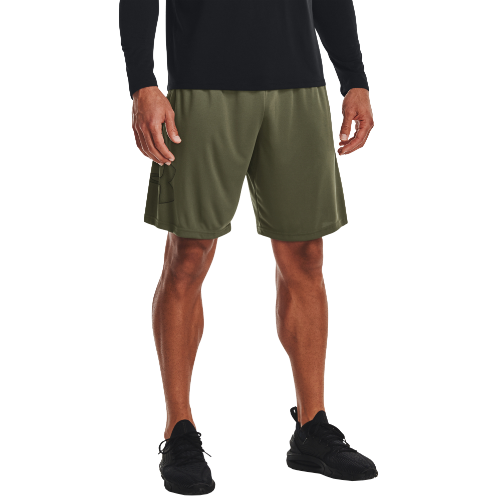 Image of Under Armour UA Tech Graphic Shorts - Marine OD Green/Black