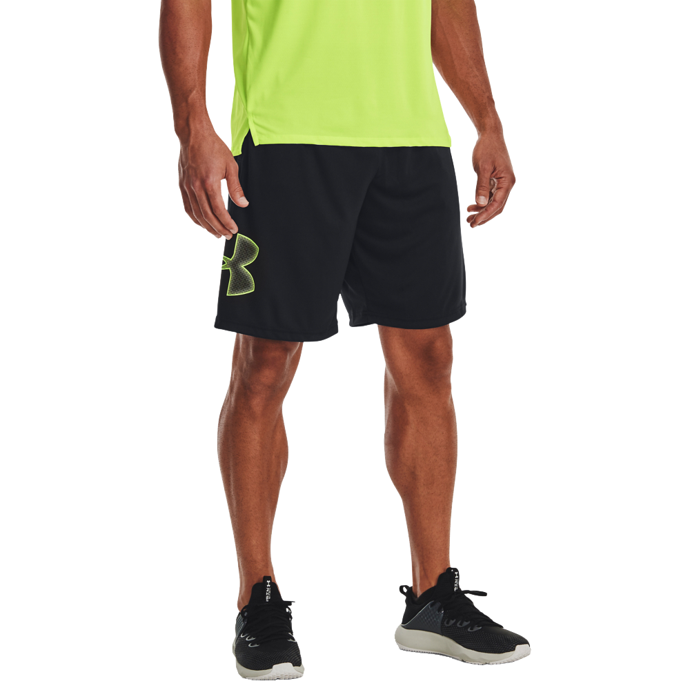 Under Armour UA Tech Graphic Shorts - Black/Lime Surge - Under Armour