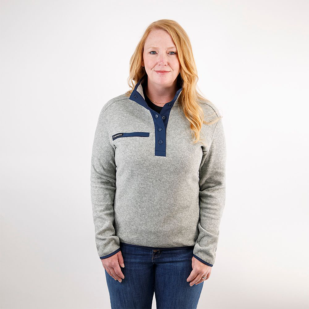 Image of Dri-Duck Denali Fleece Pullover for Ladies - Platinum - S